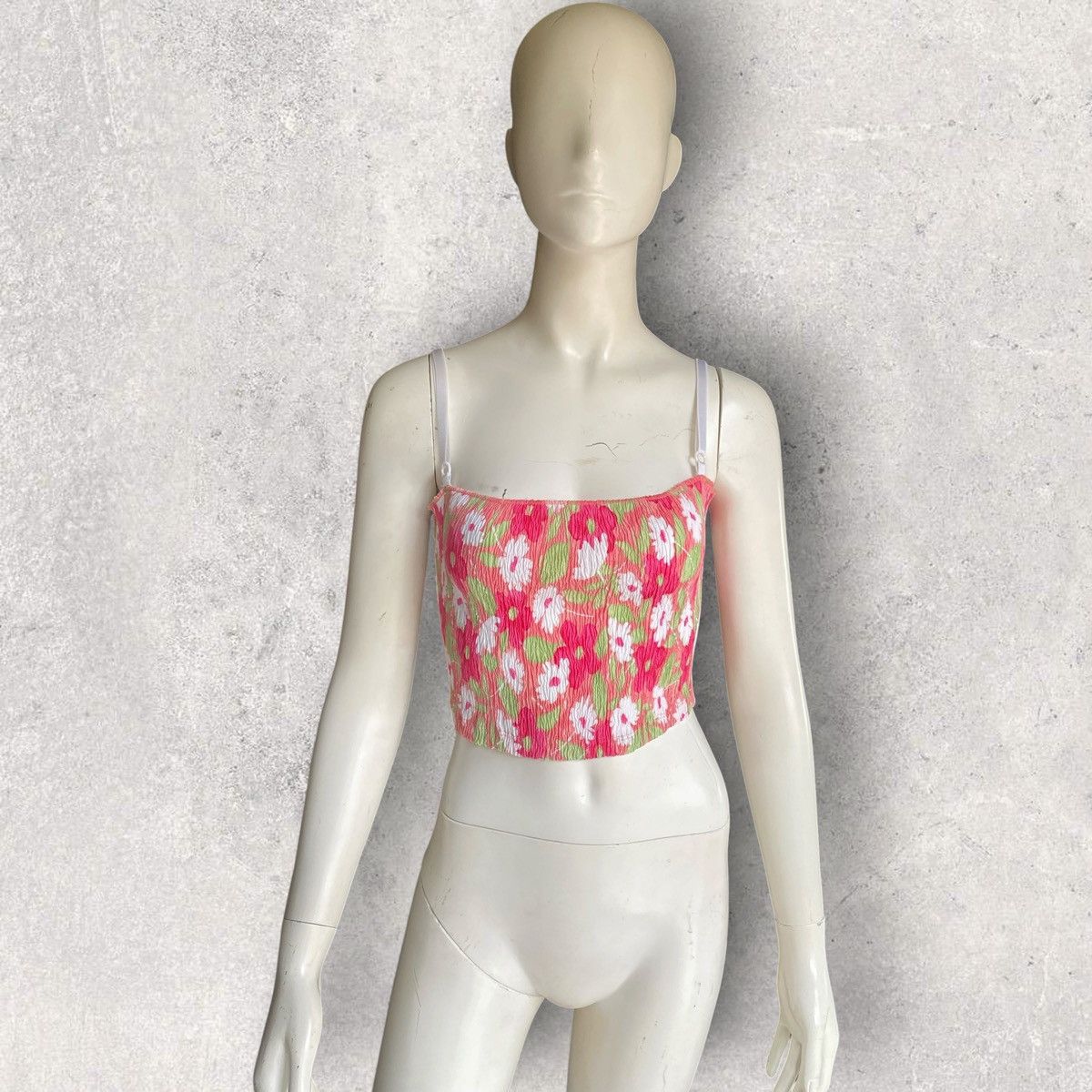 Dolce & Gabbana Vintage 00’s D&G Floral Smocked Straps Top Size XS / US 0-2 / IT 36-38 - 1 Thumbnail