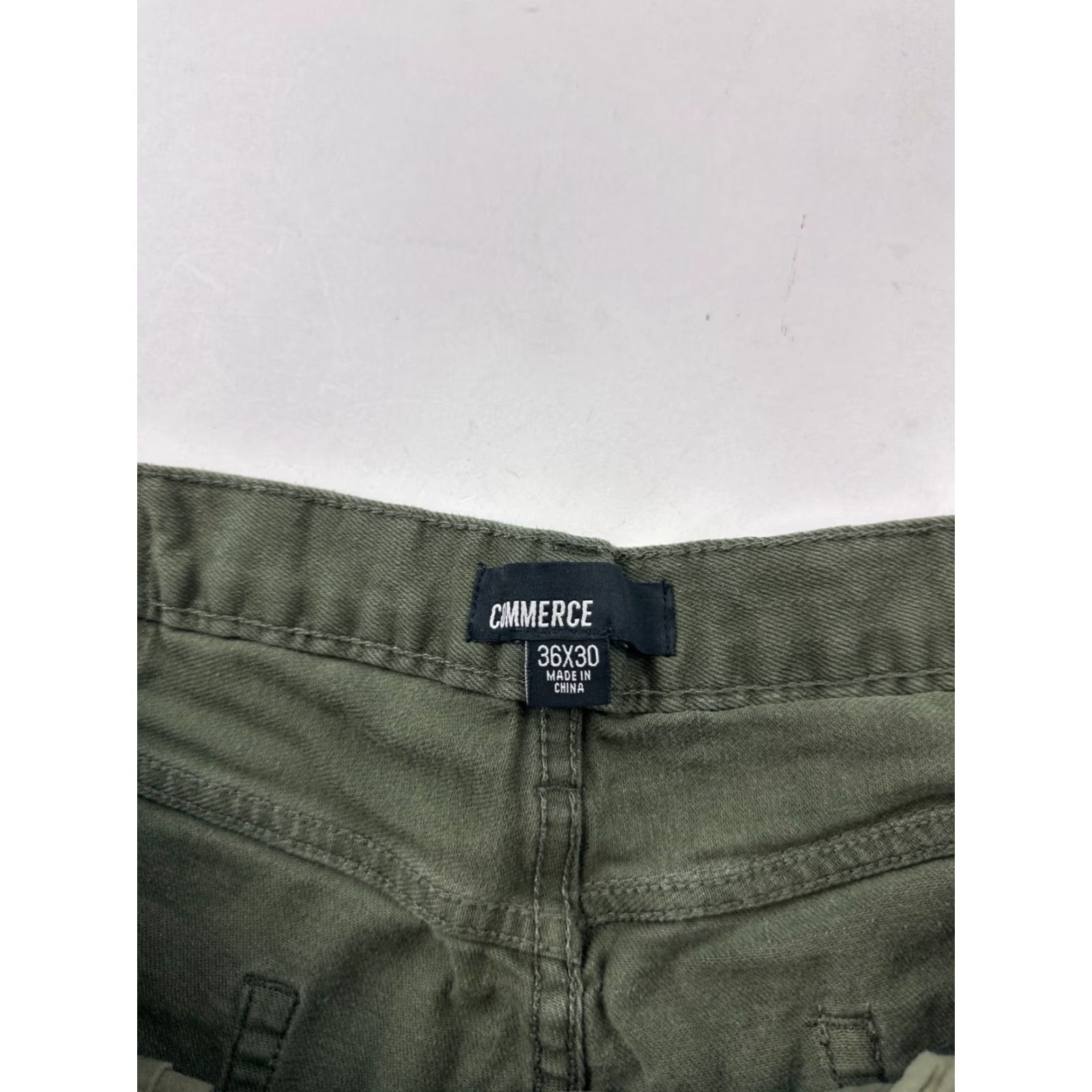 Vintage Commerce Jeans Mens 36x30 Green Relaxed Straight Fit Five Pocket Stretch Preppy Size US 36 / EU 52 - 5 Thumbnail
