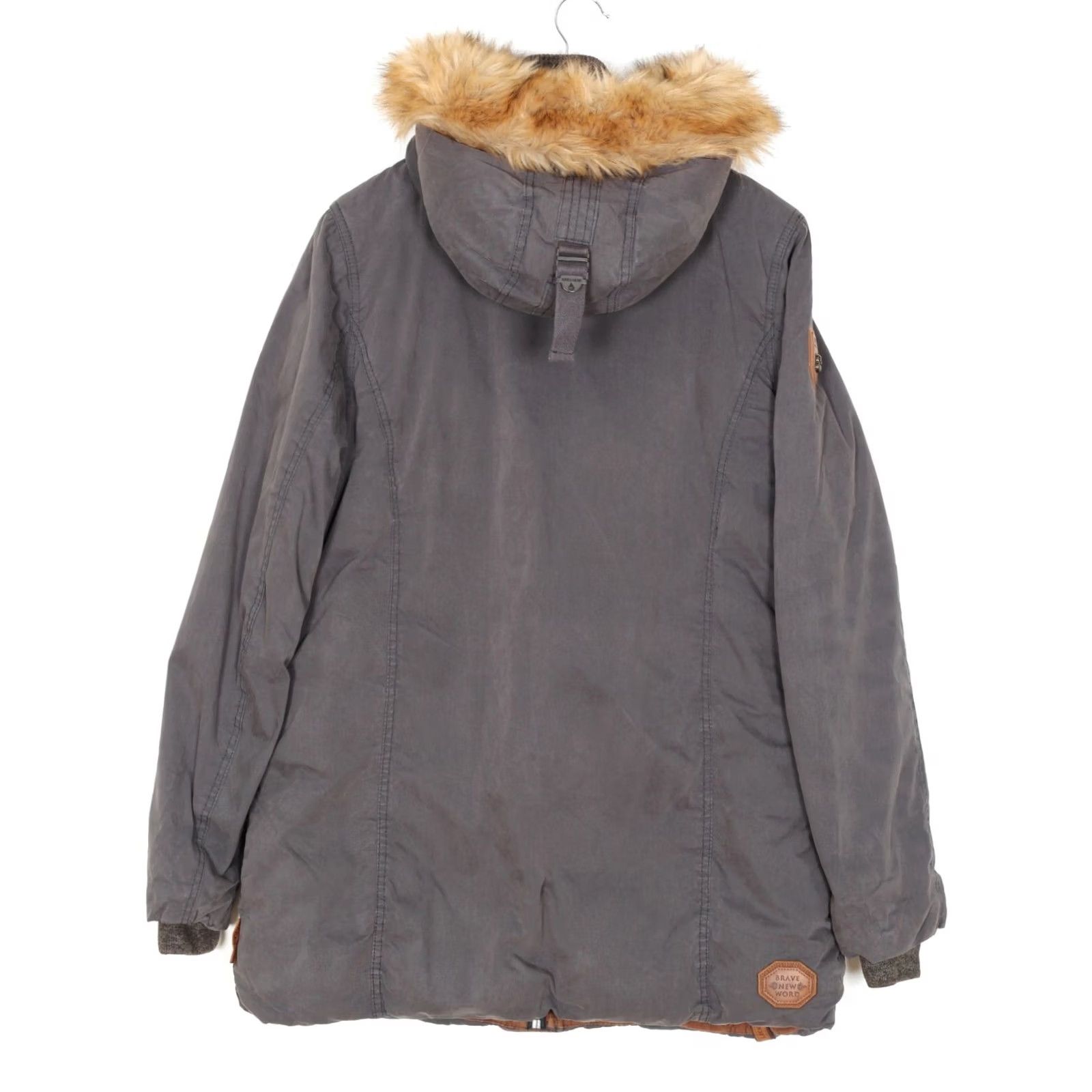Vintage NAKETANO Fur Hooded Parka Jacket Women XL Grey MJ5243 Size XL / US 12-14 / IT 48-50 - 3 Thumbnail