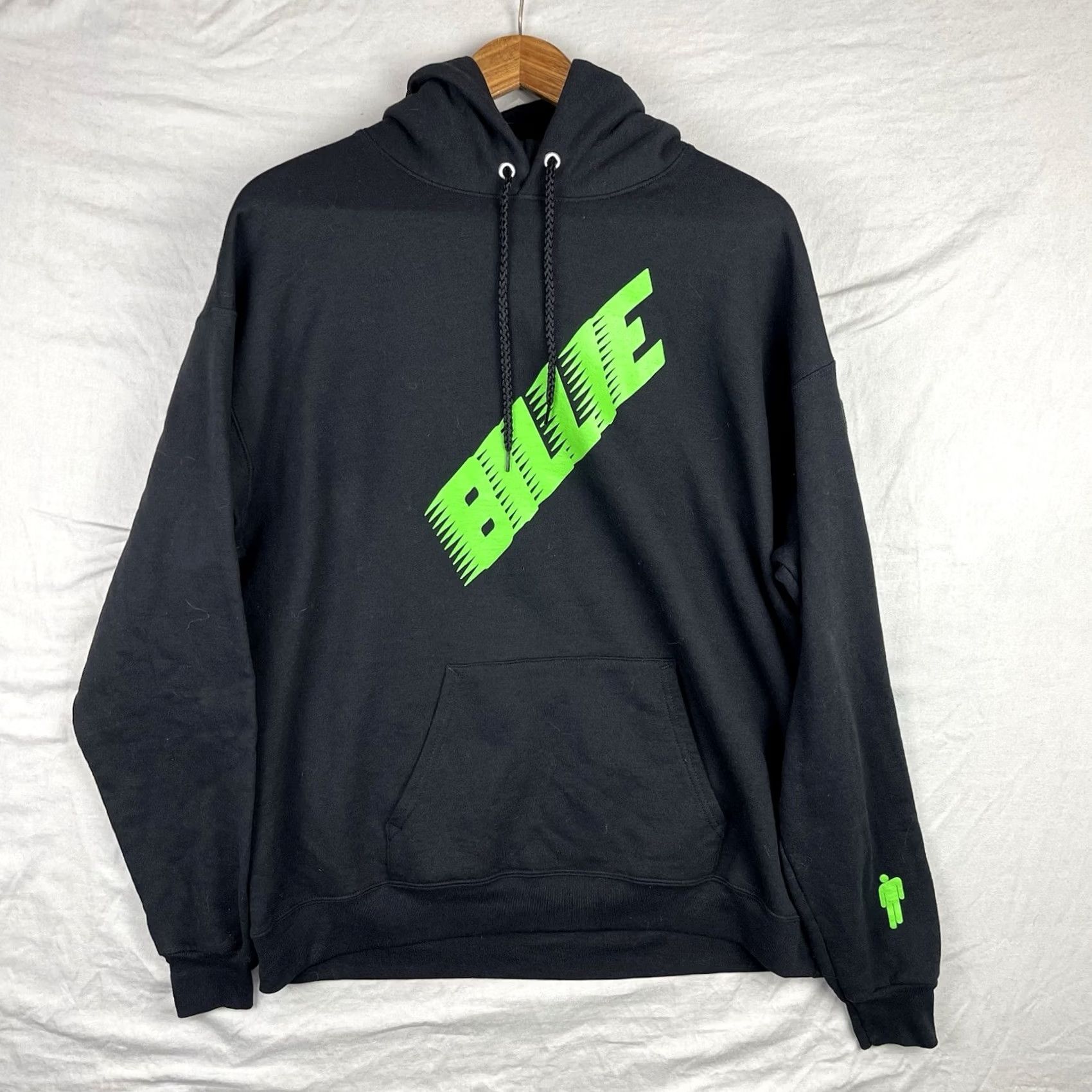 Vintage Billie Eilish Hoodie Mens Large Black World Tour Concert Sweatshirt Pullover Size US L / EU 52-54 / 3 - 2 Thumbnail