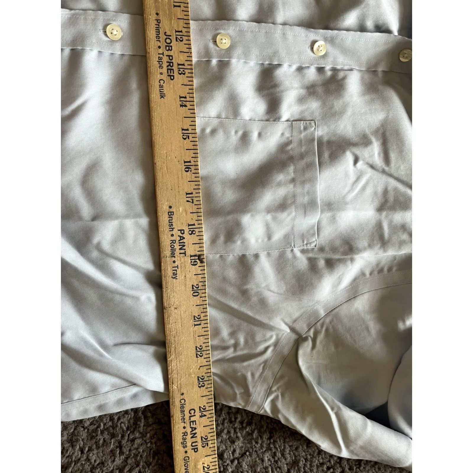 Michael Kors VINTAGE Michael Kors Button-Up Shirt Men 17-32/33 Blue Cotton 100% Solid Long Sleeve Spread Collar 100% Cotton Slimming Size 46R - 4 Thumbnail