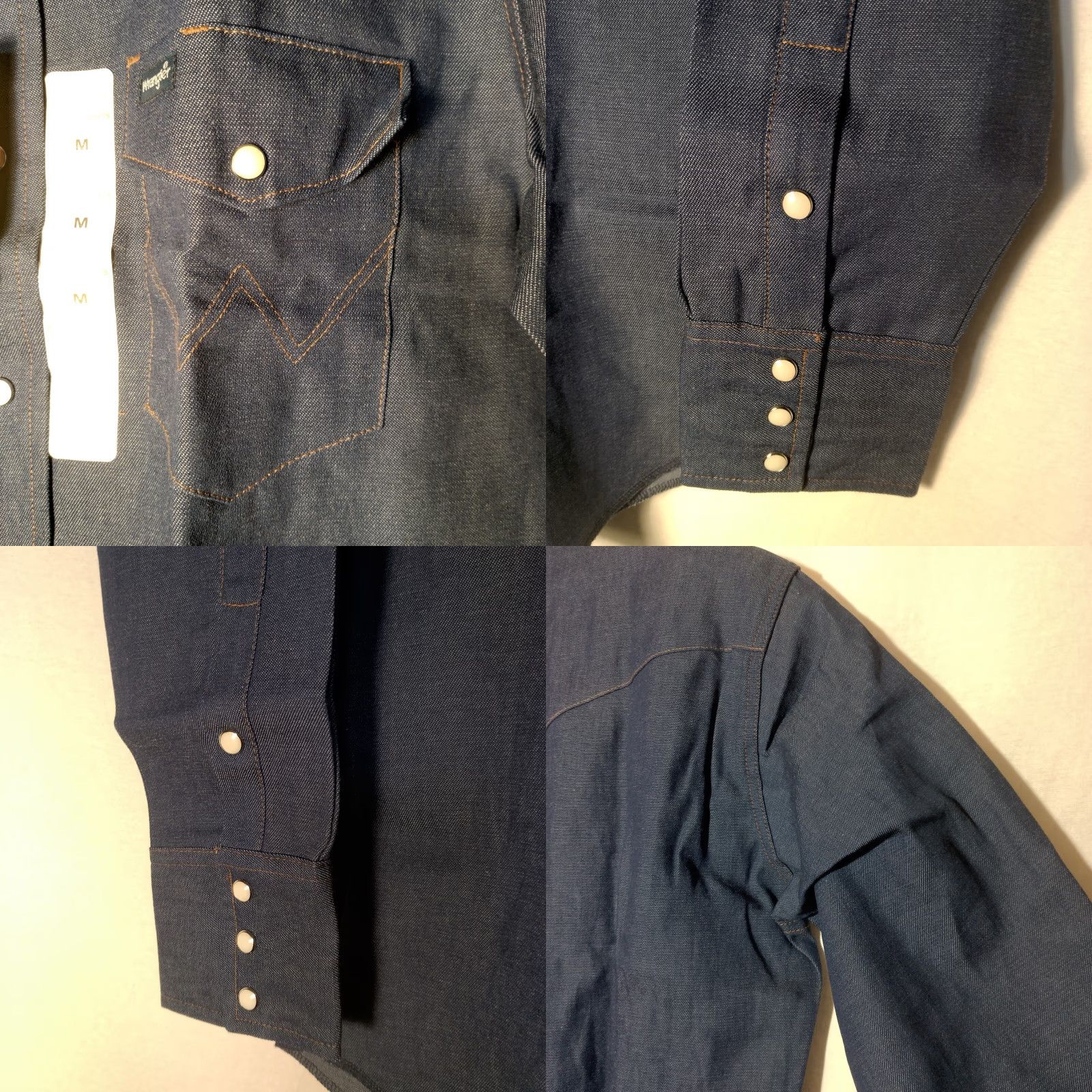 Wrangler VINTAGE Wrangler Cowboy Cut Western Work Shirt M Blue Denim Chambray Pearl Snap Workwear Shirt Size US M / EU 48-50 / 2 - 10 Thumbnail