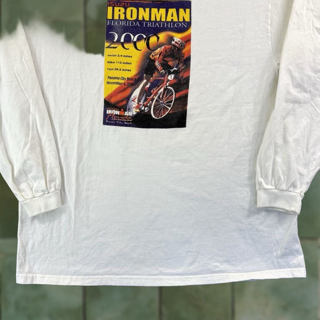 Hanes VINTAGE Hanes Beefy-T Ironman Triathlon Shirt Mens XL White Short Sleeve 90s USA Racing Logo Size US XL / EU 56 / 4 - 1 Thumbnail