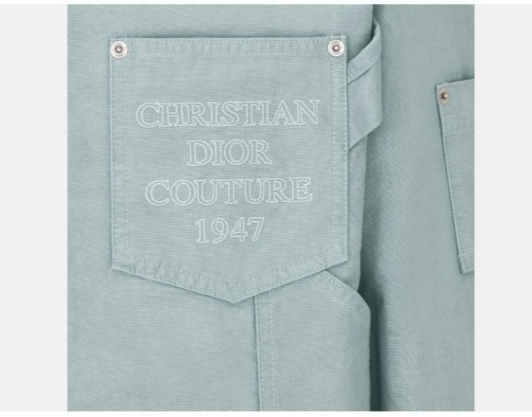 Dior o1w1db10225 483D587AY Couture Overshirt in Blue Size US M / EU 48-50 / 2 - 3 Thumbnail