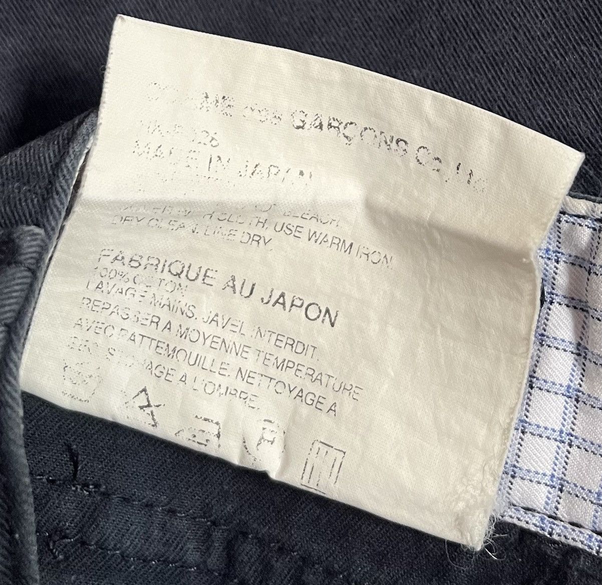 Comme des Garcons Cdg homme AD2012 washed faded dark navy trousers Size US 29 - 4 Thumbnail