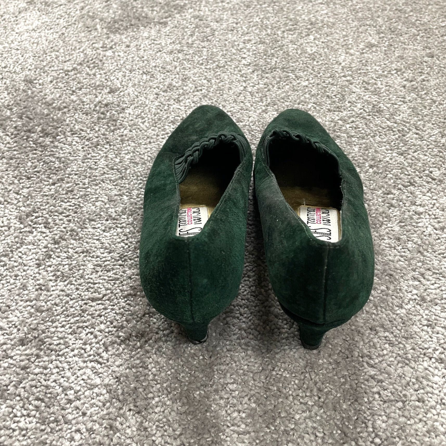 Vintage VINTAGE Mootsies Tootsies Womens Slip On Loafer Shoes Size 6M Green Suede Leather 2" Block Heel Casual Dress Size US 6 / IT 36 - 7 Thumbnail