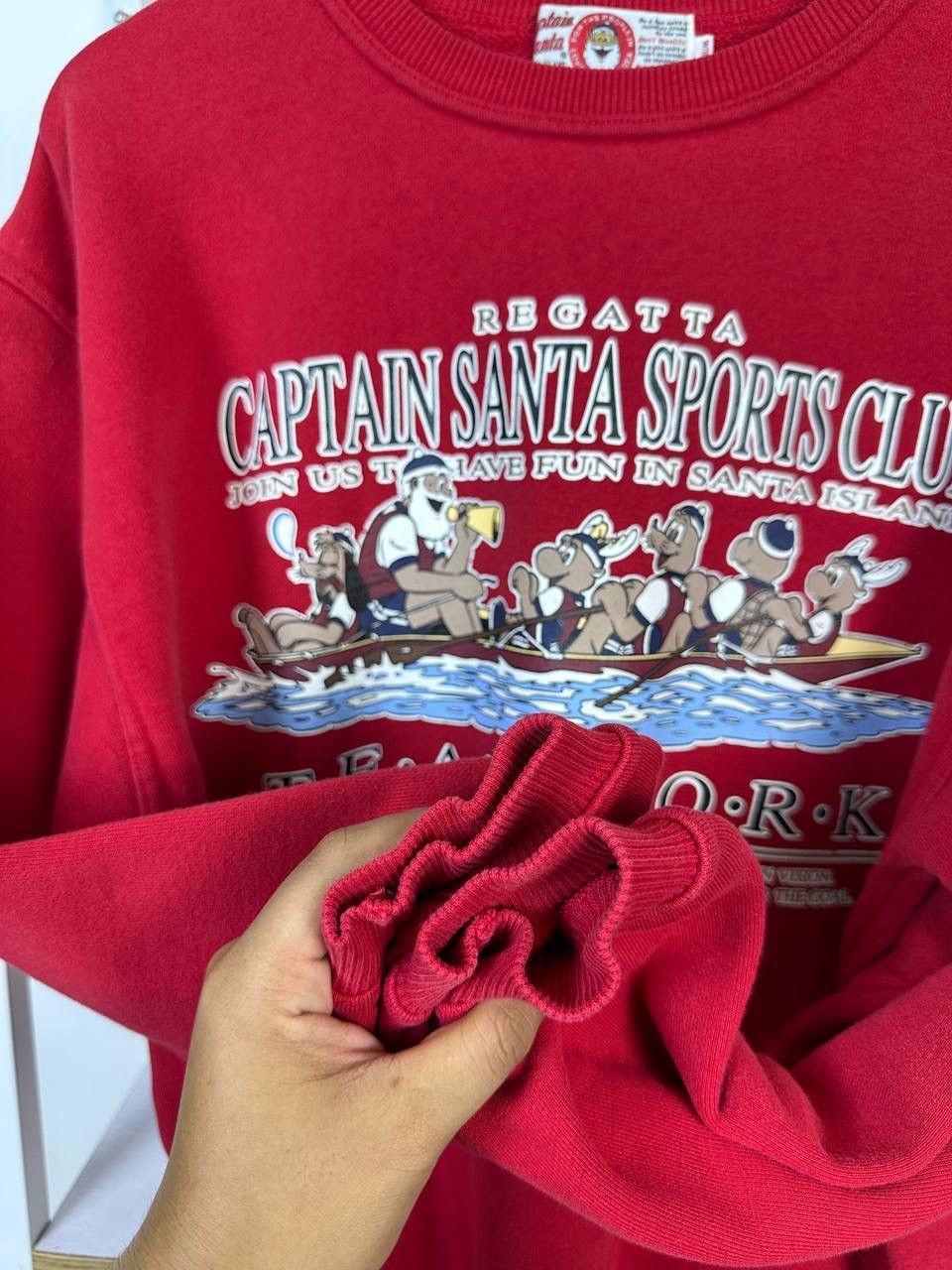 Captain Santors × Vintage RARE VINTAGE CAPTAIN SANTA SPORT CLUB RED SWEATSHIRT Size US M / EU 48-50 / 2 - 7 Thumbnail