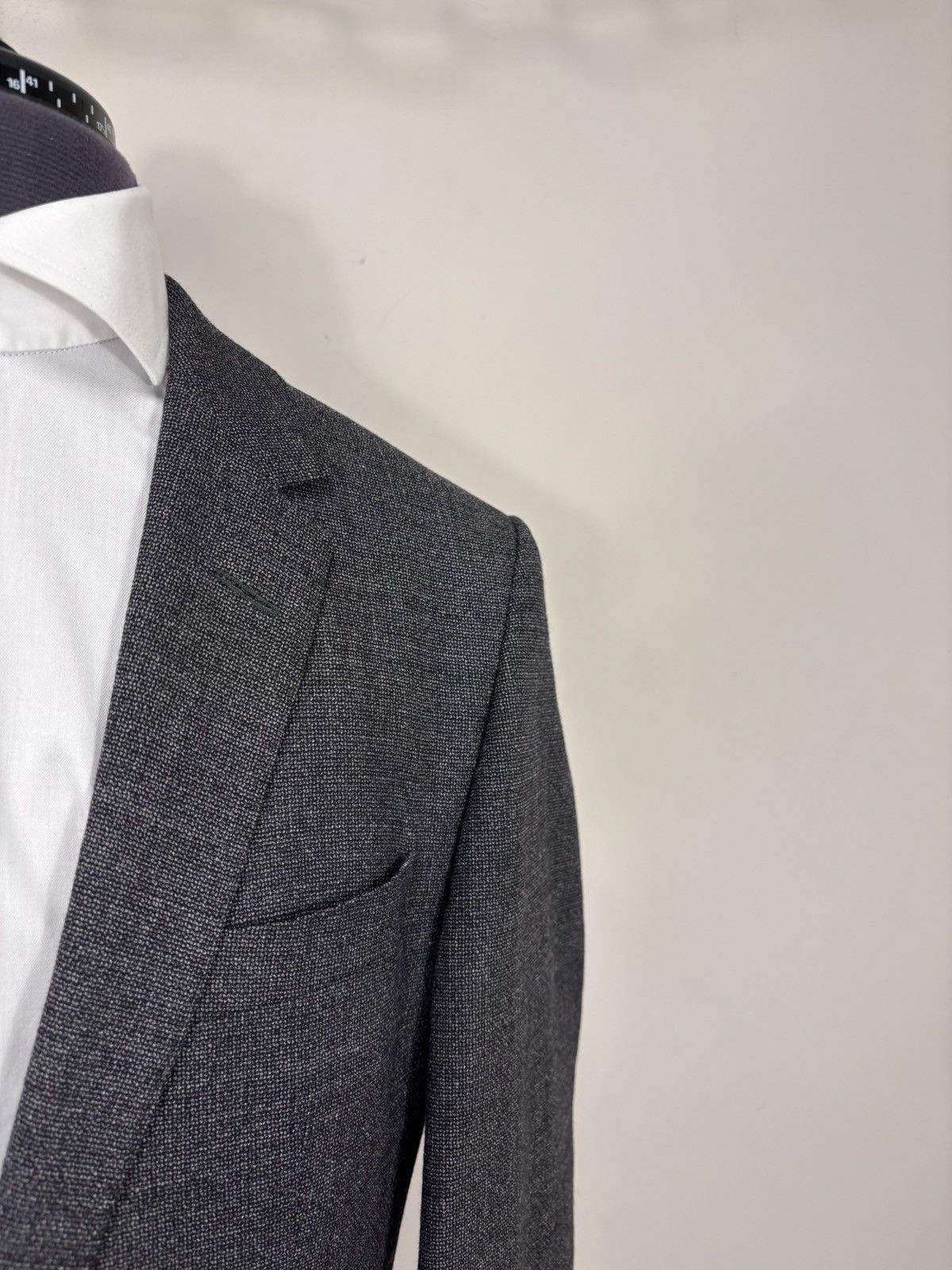 Hugo Boss Hugo Boss Men’s Grey Tailored Stretch Wool Blazer Jacket Size 38R - 6 Thumbnail