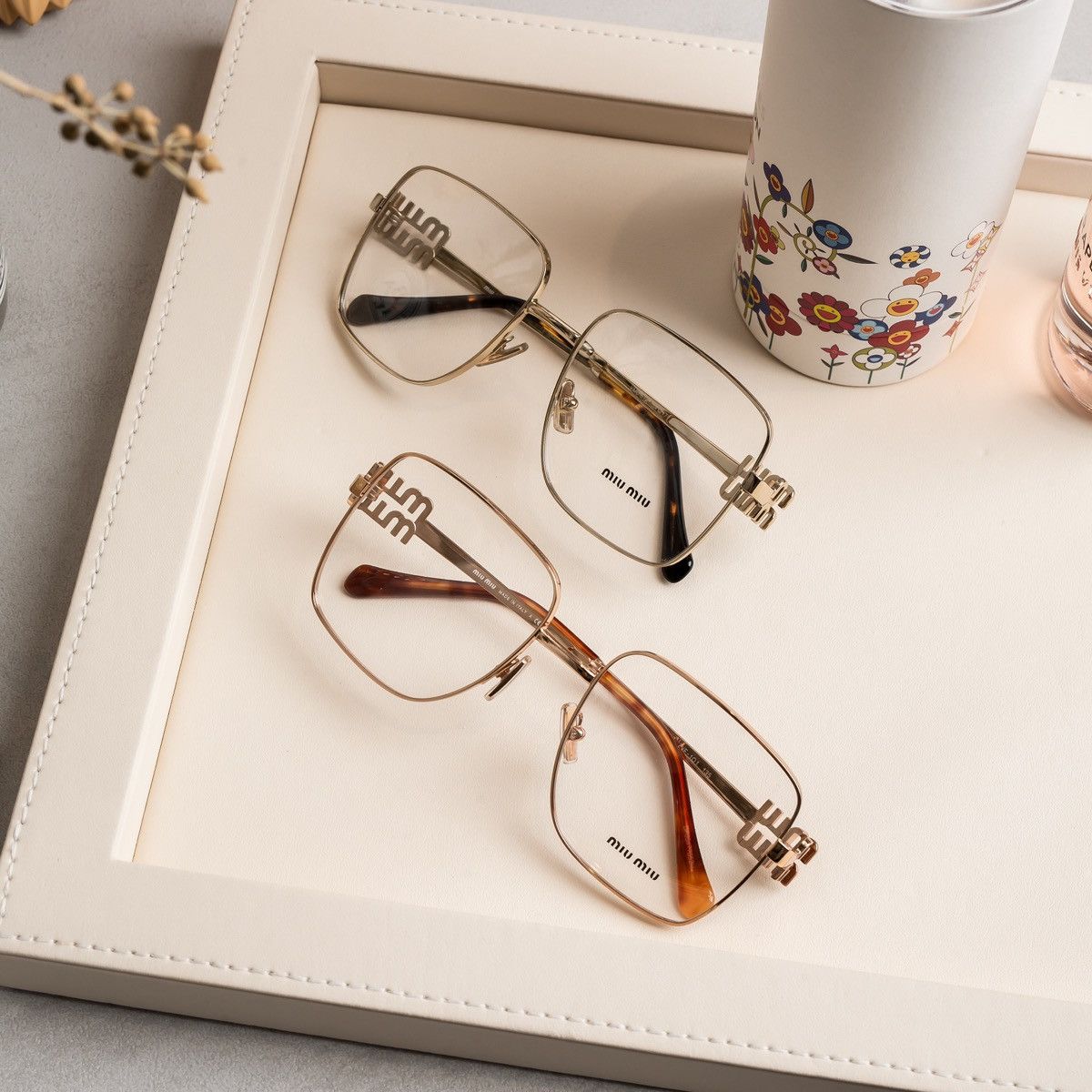 Miu Miu MIU MIU 0MU 51XV ZVF1O1 GLASSES Size ONE SIZE - 1 Thumbnail