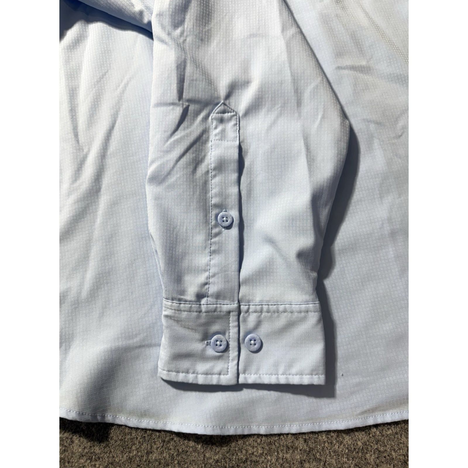 Vintage Columbia PFG Omni-Shade Button-Up Shirt Men XL Blue Solid Lightweight Breathable Collared Long Sleeve with Pockets Size US XL / EU 56 / 4 - 7 Thumbnail