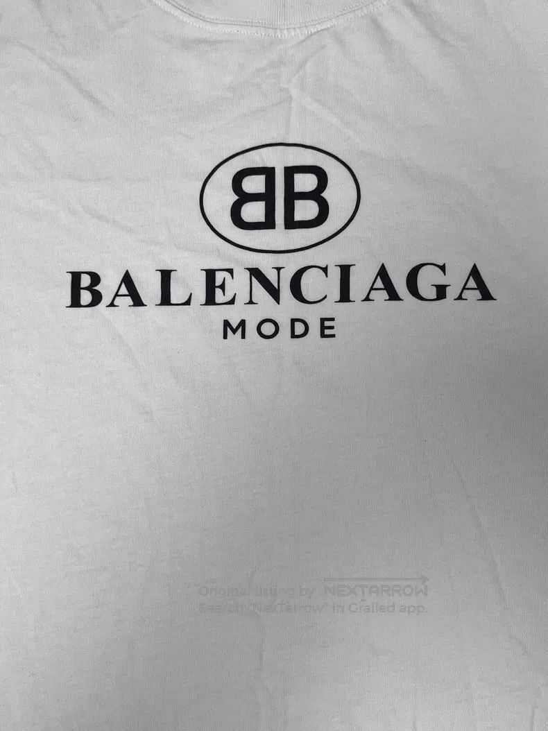 Balenciaga Balenciaga Logo Printed Round Neck Short Sleeve T-Shirt Size US M / EU 48-50 / 2 - 3 Thumbnail
