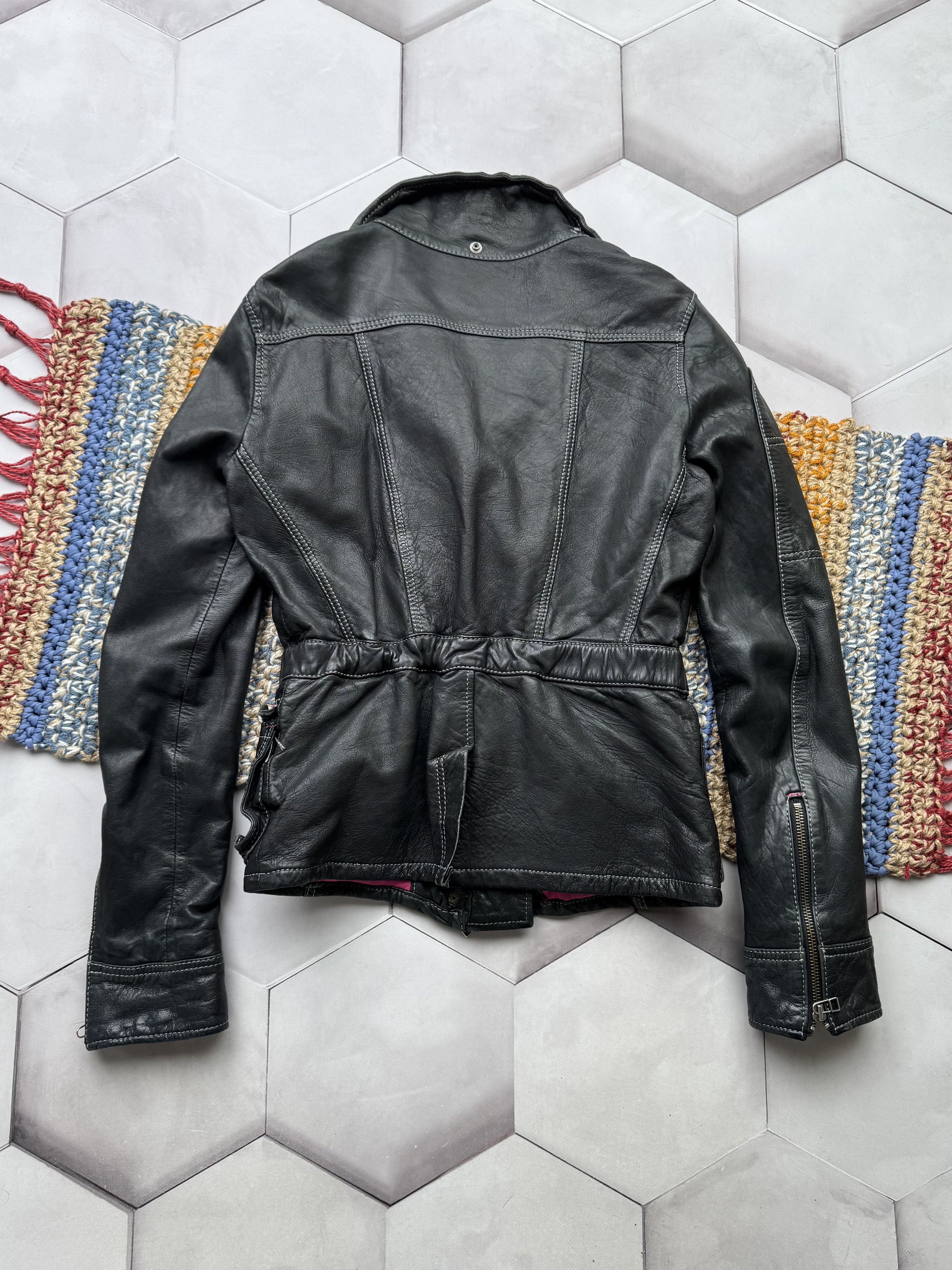 Vintage Vintage Cropped Leather Jacket Size XS / US 0-2 / IT 36-38 - 14 Thumbnail