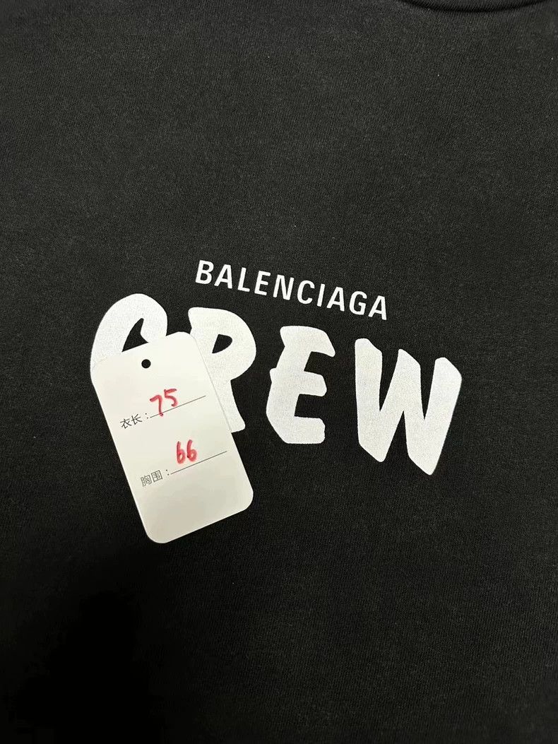 Balenciaga Balenciaga Black crew hooded sweatshirt Size US M / EU 48-50 / 2 - 6 Thumbnail