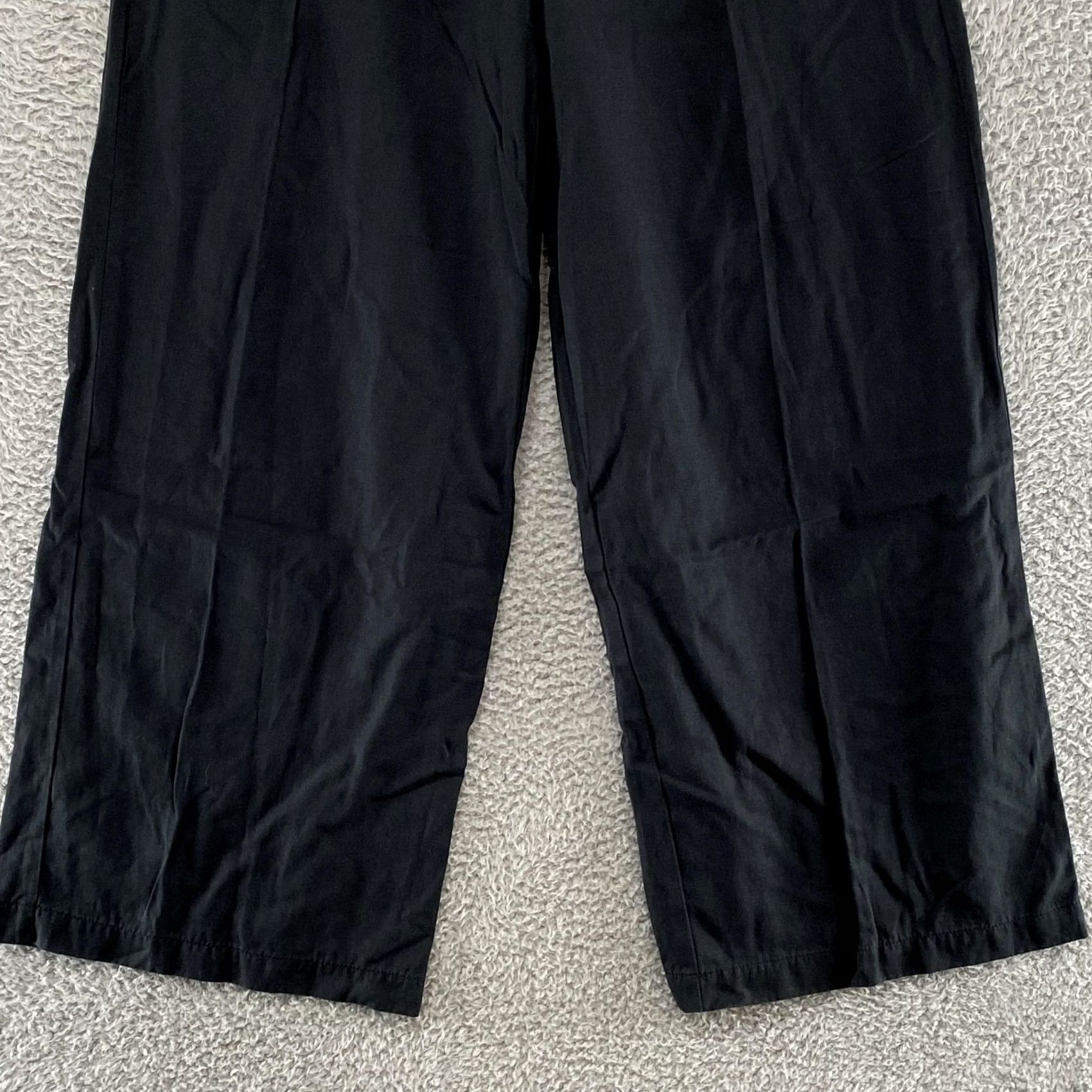Madewell Madewell Wide Leg Wool Pants Womens 12T Tall Black Pleated Office Trousers Size 34" / US 12 / IT 48 - 3 Thumbnail