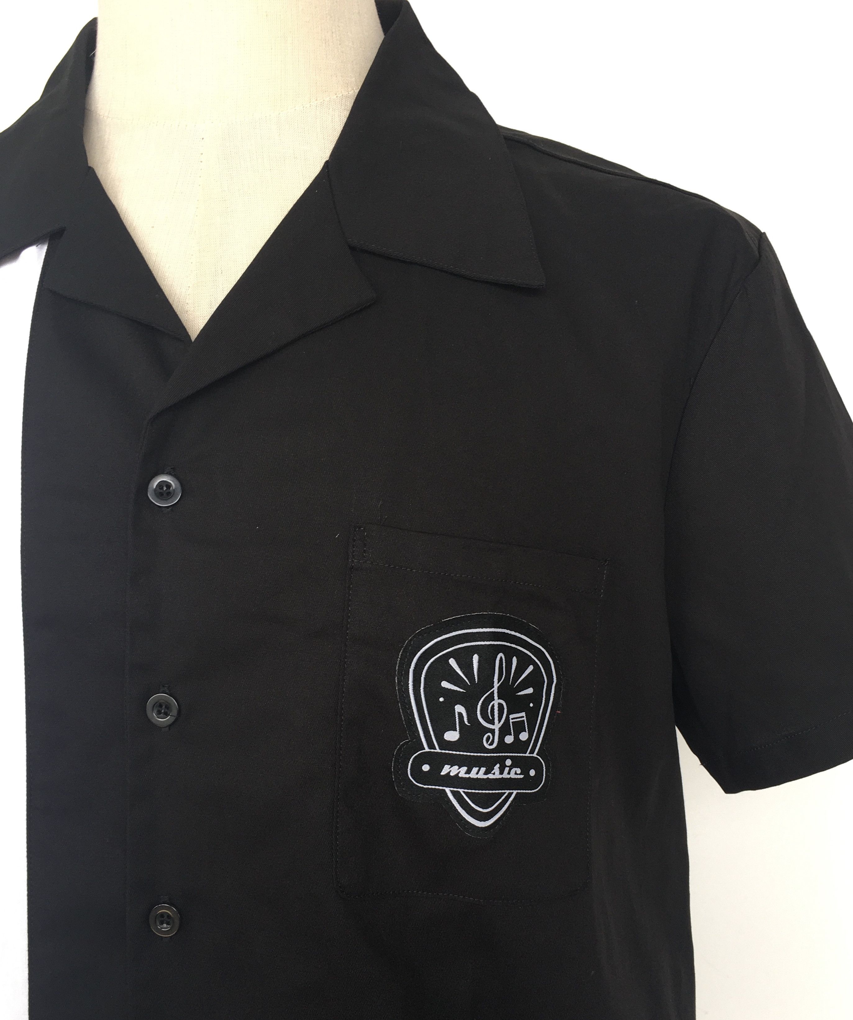 Other Black Men Shirts Pocket Patch Vintage Style Size US XL / EU 56 / 4 - 7 Thumbnail