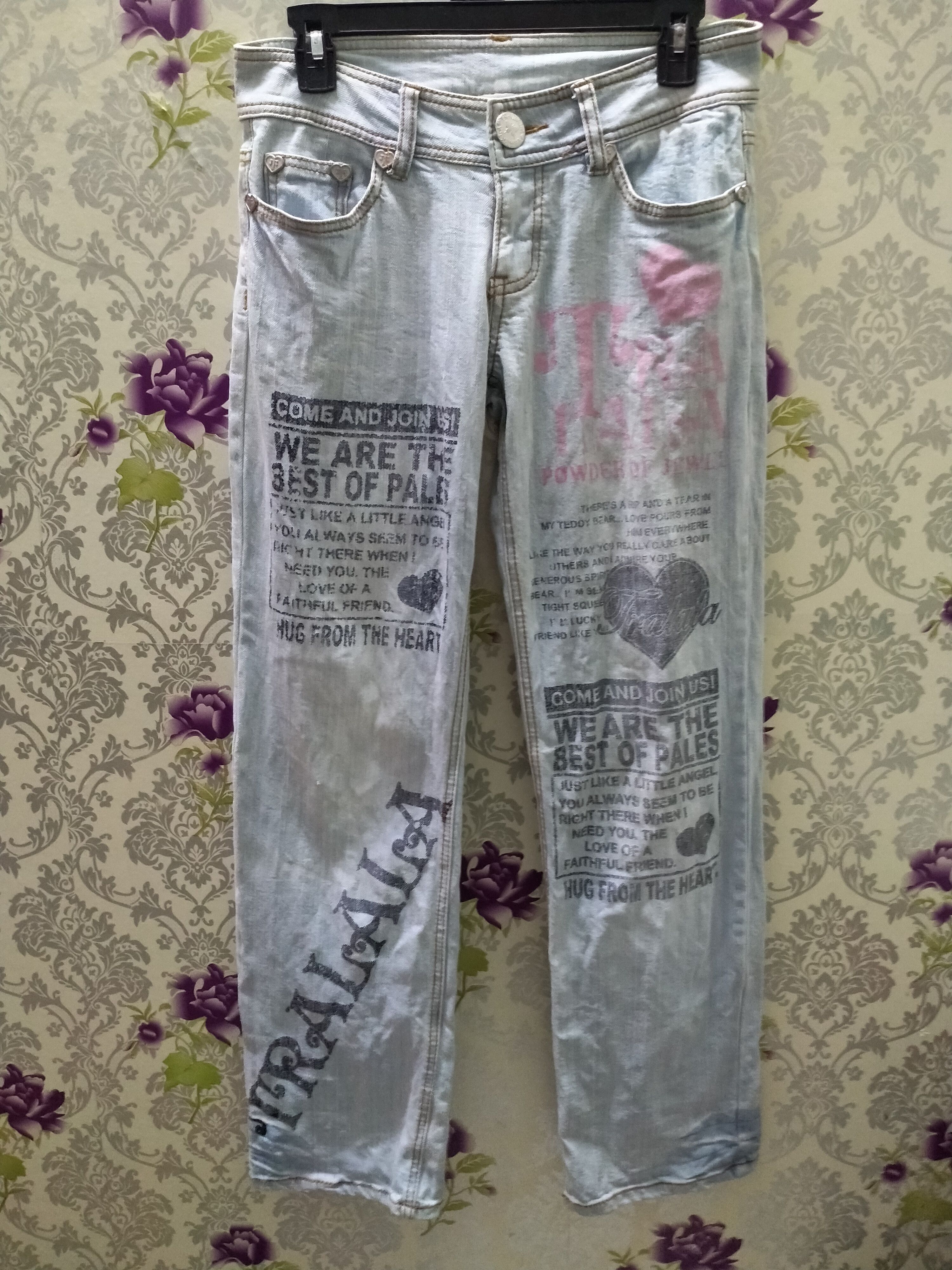 Hysteric Glamour × Japanese Brand Tralala buttefly slim jeans multi logo Size US 30 / EU 46 - 1 Thumbnail