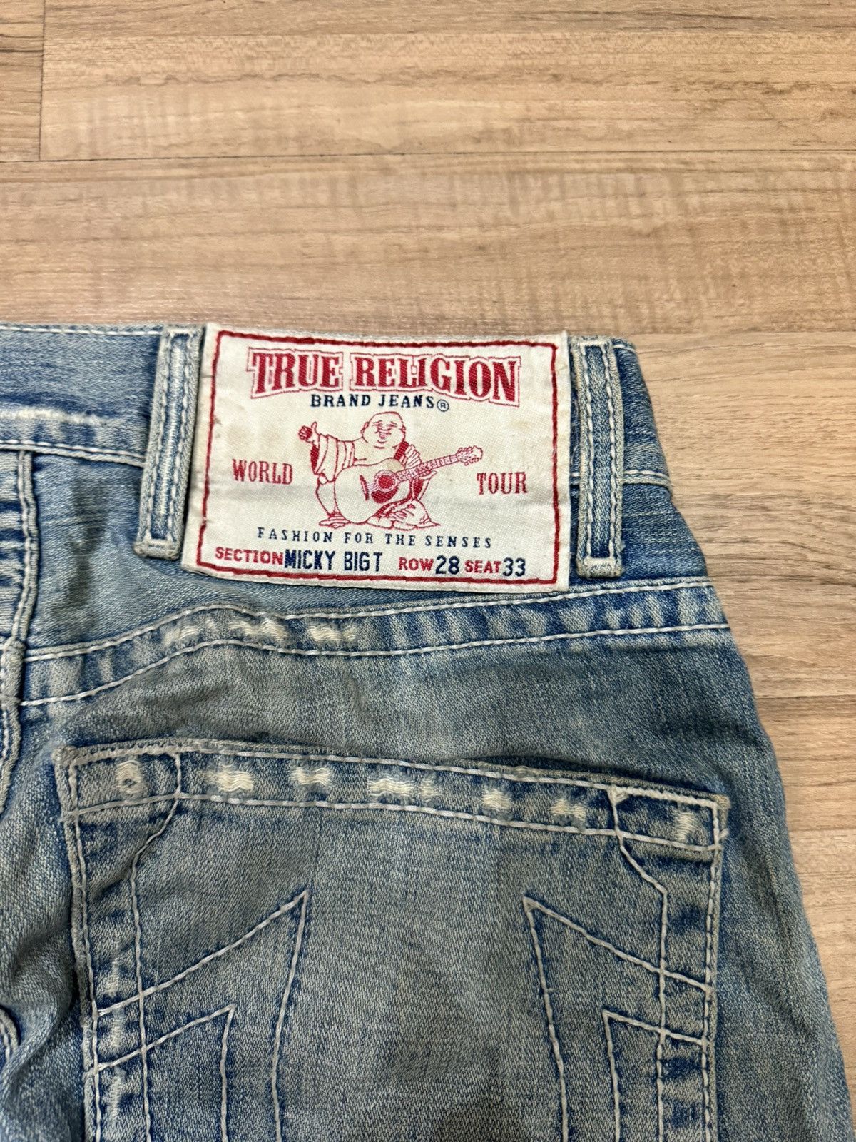 True Religion TRUE RELIGION PATCHWORKS SASHIKO STYLE CUSTOM JEANS Size US 31 - 5 Thumbnail