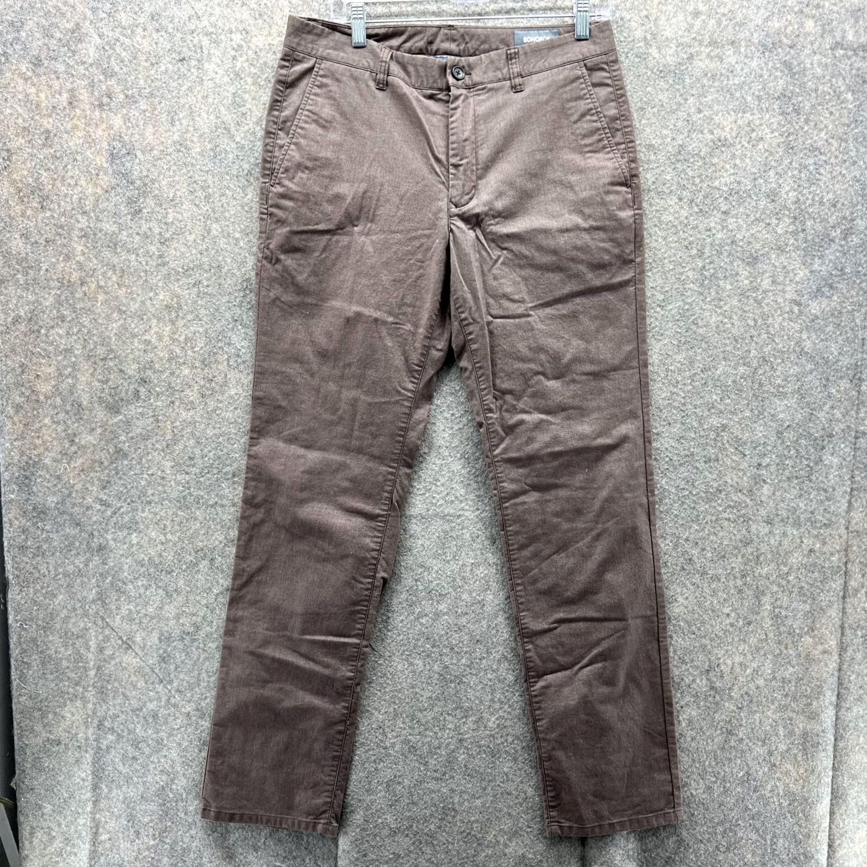 Bonobos Bonobos Pants Men 32x32 Brown Chino Slim Fit Casual Flat Front Cotton Canvas Size US 32 / EU 48 - 2 Thumbnail
