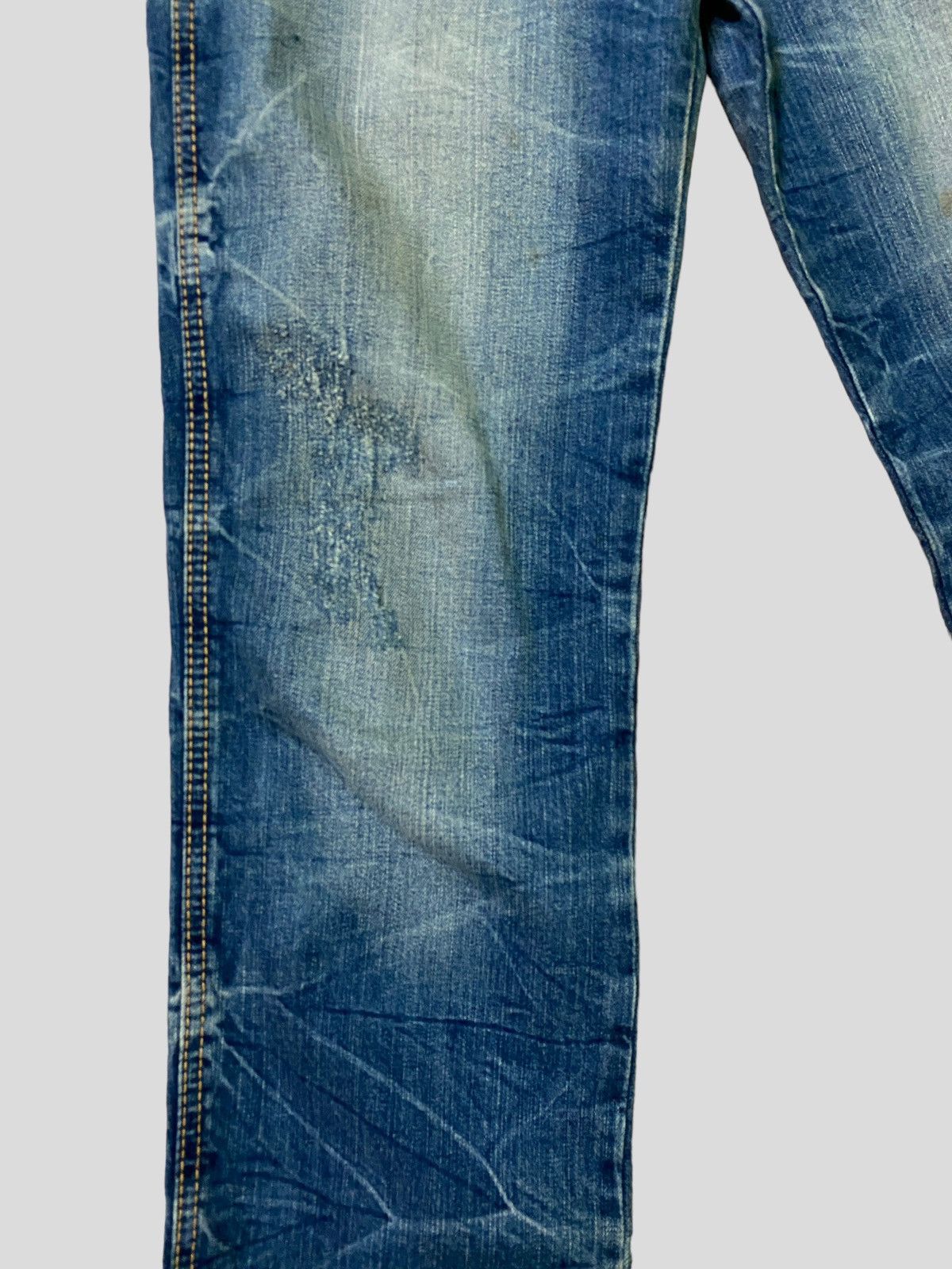 Hysteric Glamour × Japanese Brand × Vintage VINTAGE CO & LU YELLOW EMBROIDERED SPELL OUT DENIM JEANS Size US 30 / EU 46 - 8 Thumbnail