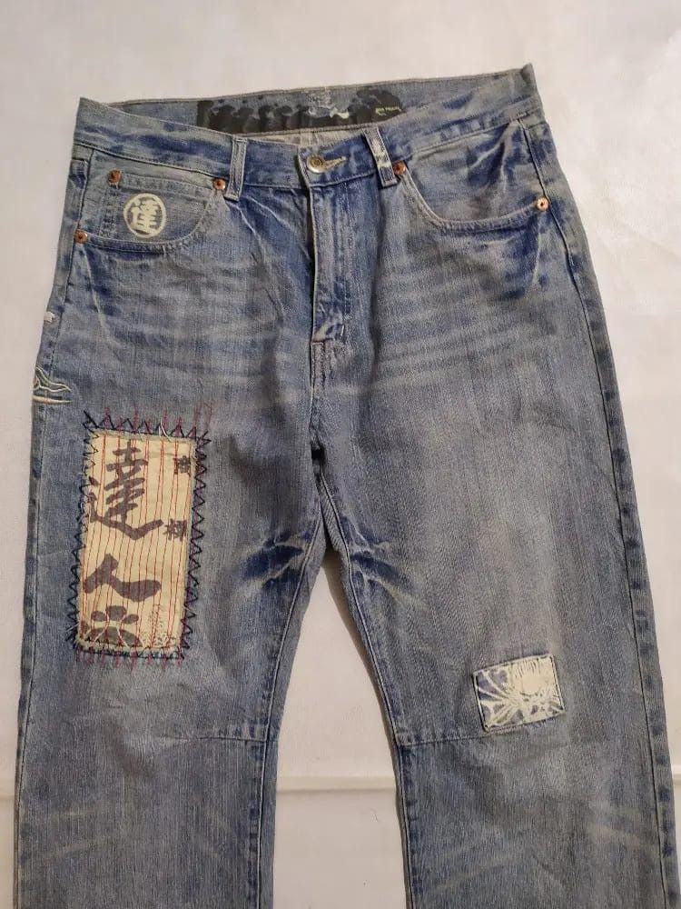 Japanese Brand Big Train Japan Patchwork Denim Size US 31 - 3 Thumbnail