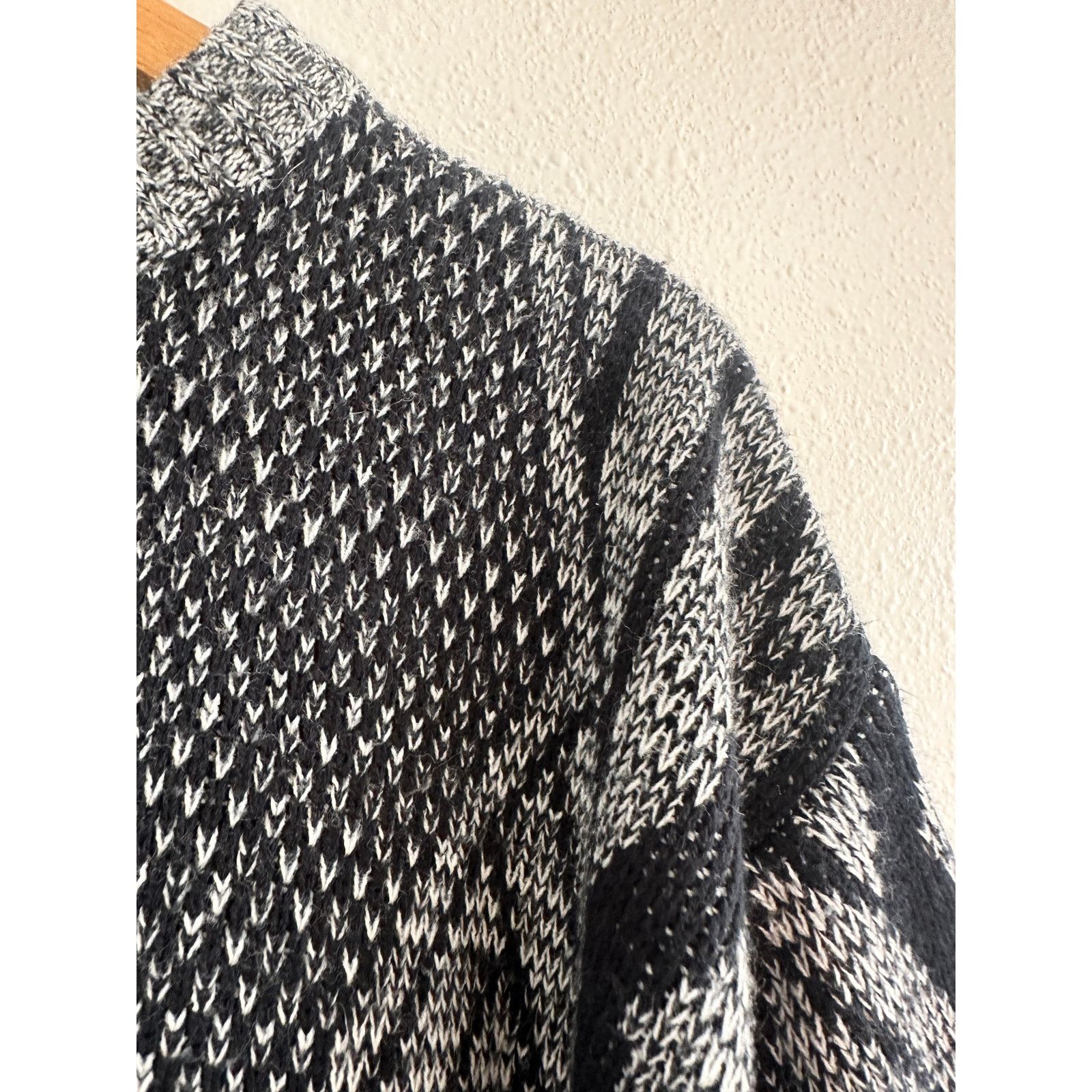 Vintage 80s Leather Diamond Grandpa Sweater Men's 1X Size US XL / EU 56 / 4 - 9 Thumbnail