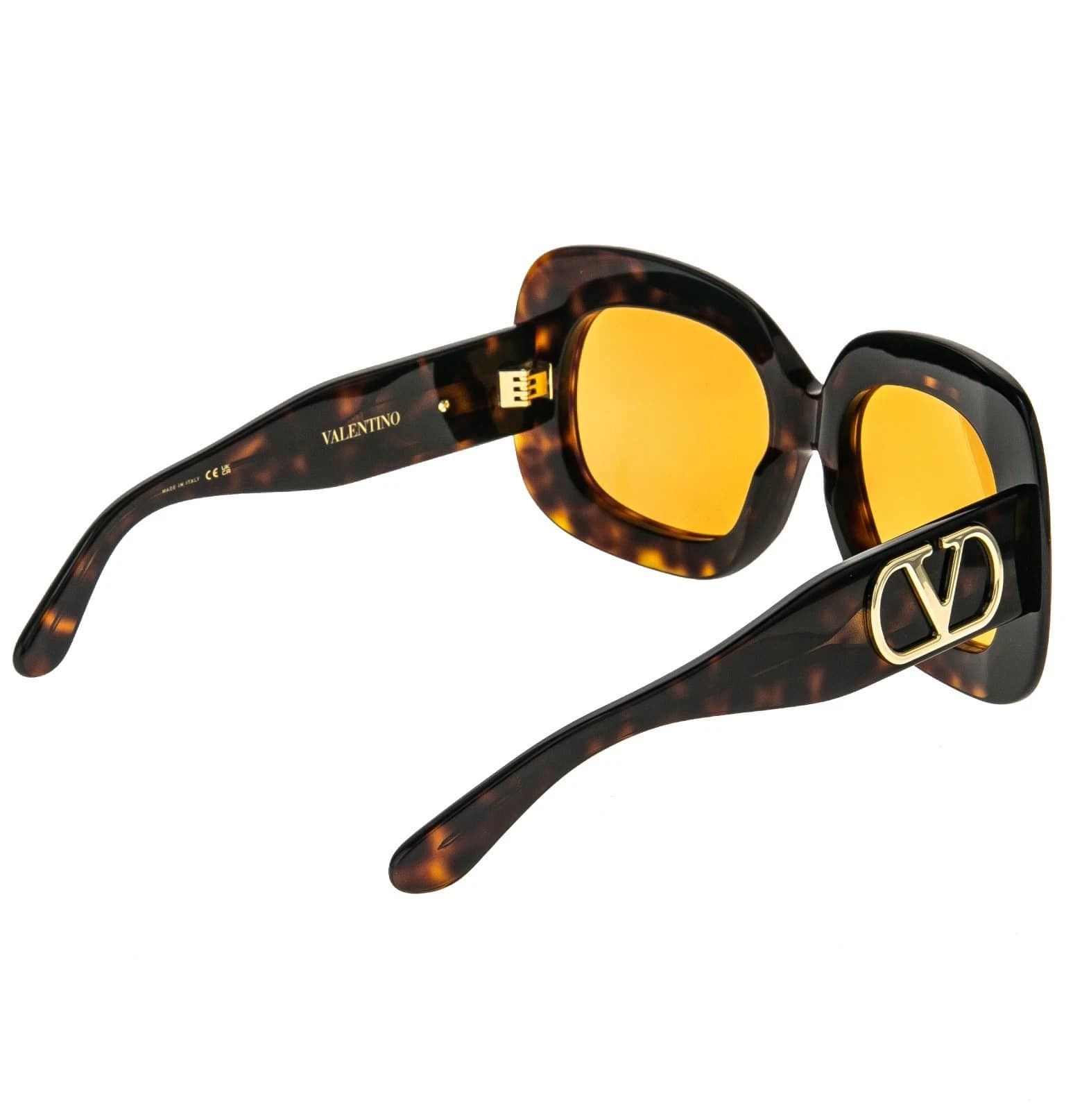 Valentino VALENTINO VLS180 Havana Oversized VLS 180C Logo Sunglasses Size ONE SIZE - 9 Thumbnail