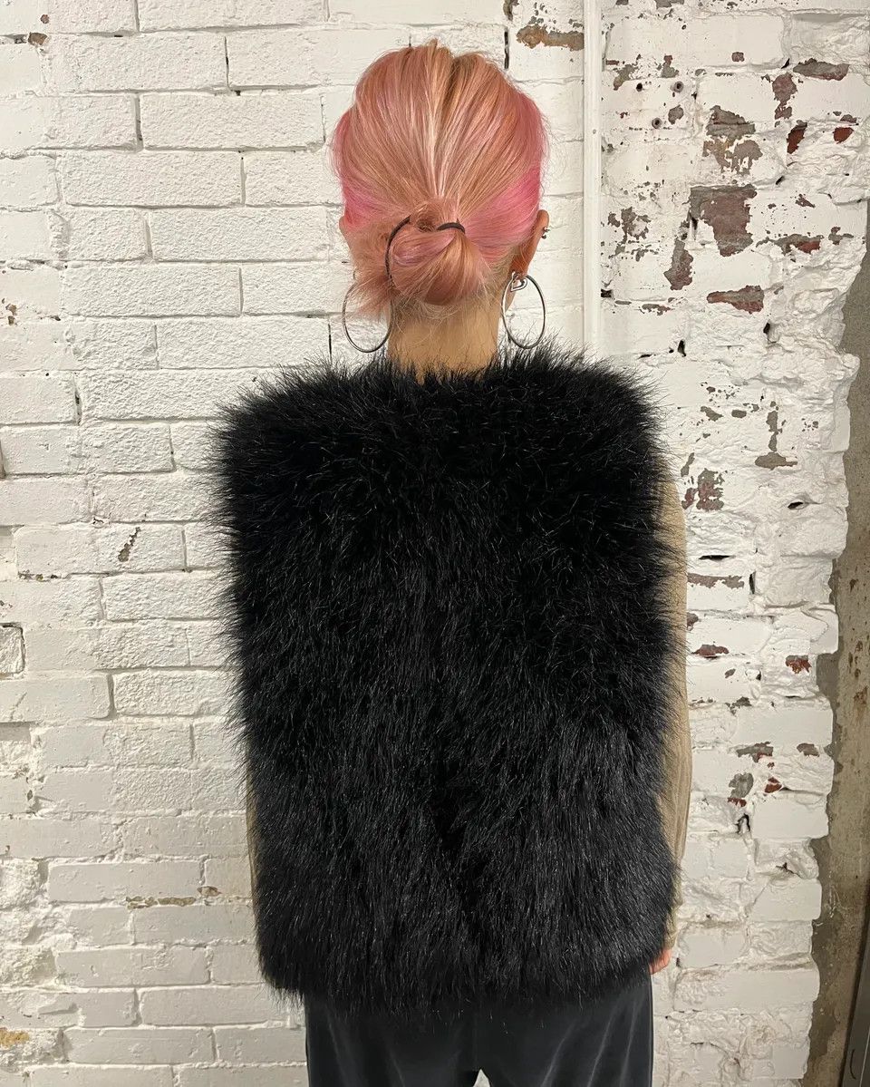 Polo Ralph Lauren 2010s Ralph Lauren Denim & Supply Black Faux Fur Fluffy Vest Size M / US 6-8 / IT 42-44 - 3 Thumbnail
