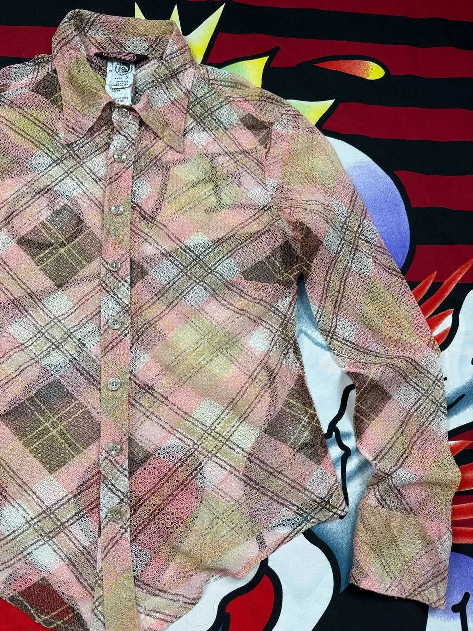 Diesel Vintage Diesel mesh net blouse shirt Size S Italy made Size S / US 4 / IT 40 - 4 Thumbnail
