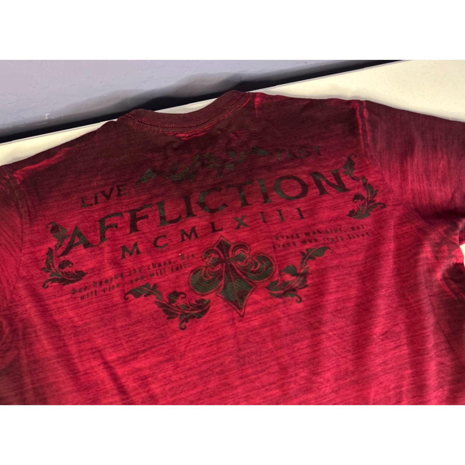 Affliction Affliction Shirt Red Live Fast Double Eagle Biker Graphic Tee USA Mens Sz L Shirt Mens Red Graphic Tee Size US L / EU 52-54 / 3 - 7 Thumbnail