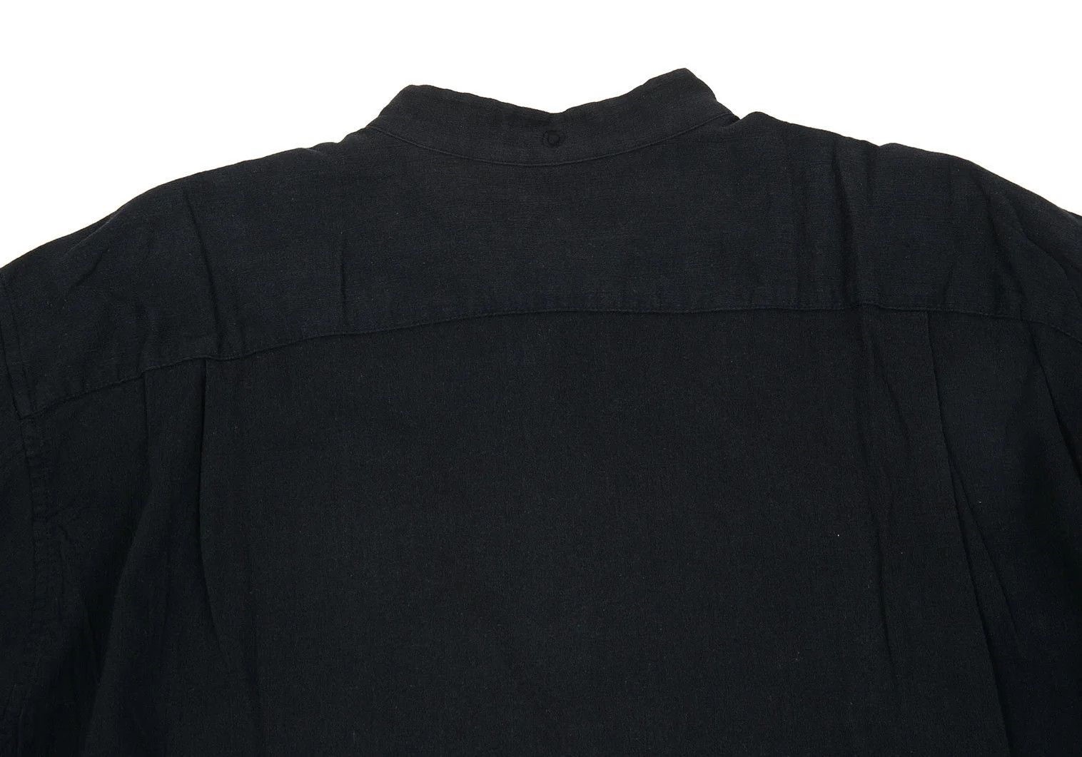 Issey Miyake Cotton Embroidered Mao Collar Shirt in Black, Size M Size US M / EU 48-50 / 2 - 15 Thumbnail