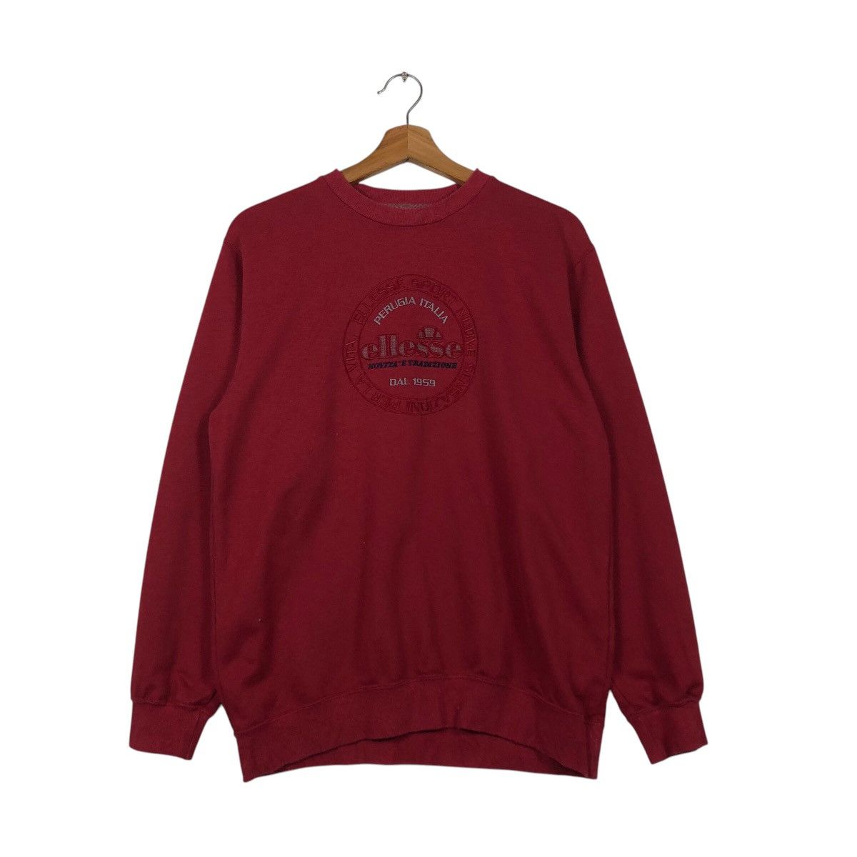 Japanese Brand × Vintage 📌Vintage Crewneck Sweatshirt Ellesse Big Logo Size US L / EU 52-54 / 3 - 2 Thumbnail