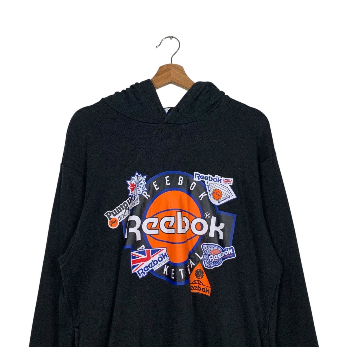 Reebok REEBOK Big Logo Graphics Pullover Hoodies #1985-C86 Size US L / EU 52-54 / 3 - 11 Thumbnail