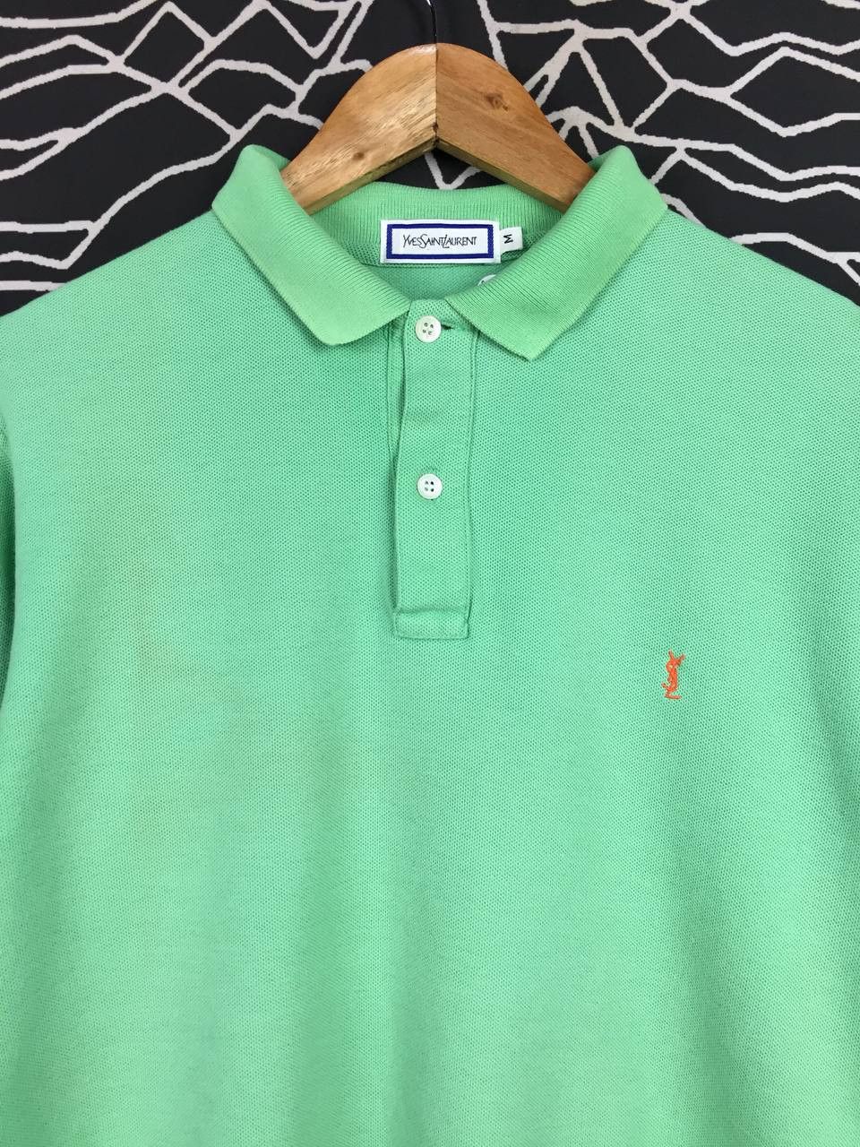 Yves Saint Laurent Vtg Yves Saint Laurent Long Sleeve Polo Shirt Size US M / EU 48-50 / 2 - 3 Thumbnail