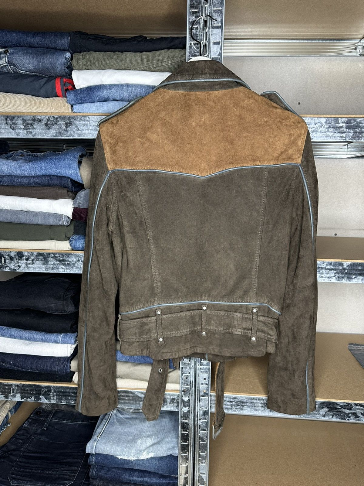 Allsaints AllSaints Limited Edition Western Biker Suede Leather Jacket Size M / US 6-8 / IT 42-44 - 2 Thumbnail