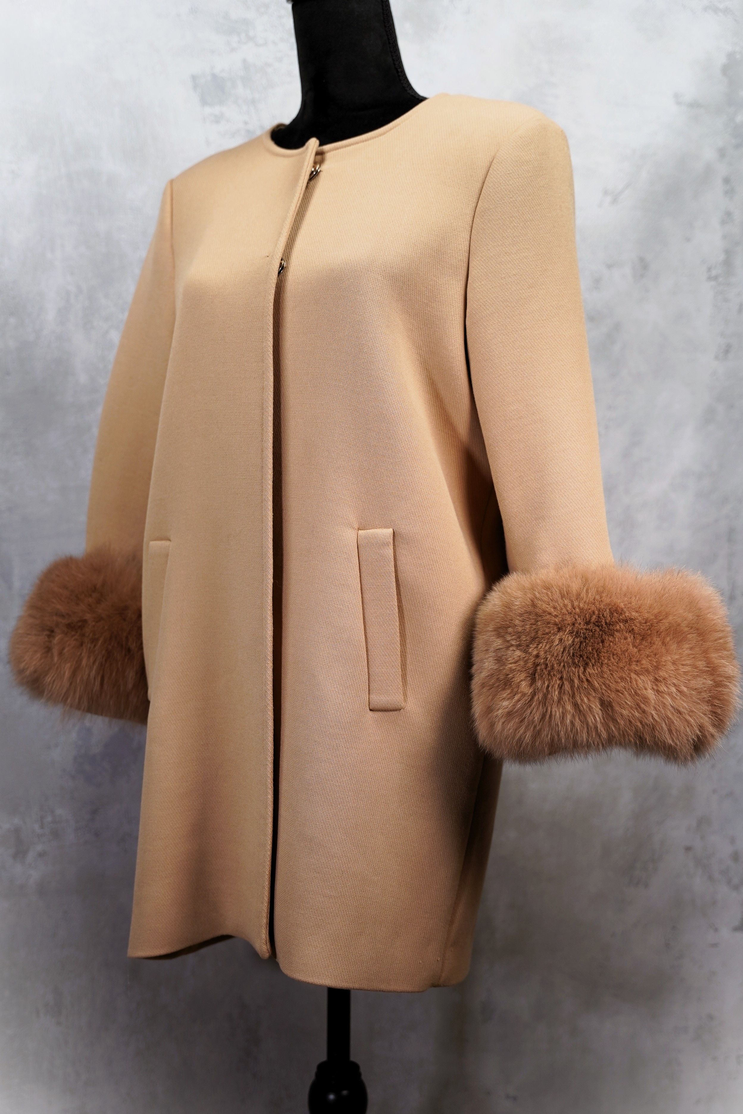 Other Meotine Jacket Coat Trench x Fox Fur Size S / US 4 / IT 40 - 3 Thumbnail