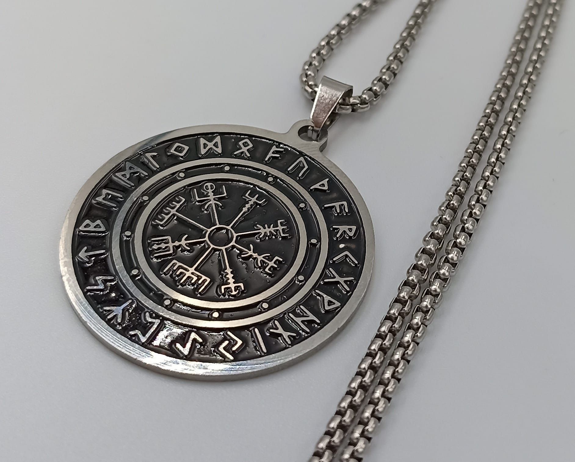 Other Silver New Nordic Viking Rune Necklace for Men and Women Size ONE SIZE - 4 Thumbnail