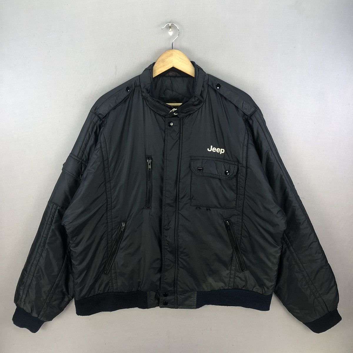 Vintage Vintage 80’s Upstream Racing Division Jeep Bomber Jacket Size US L / EU 52-54 / 3 - 1 Thumbnail