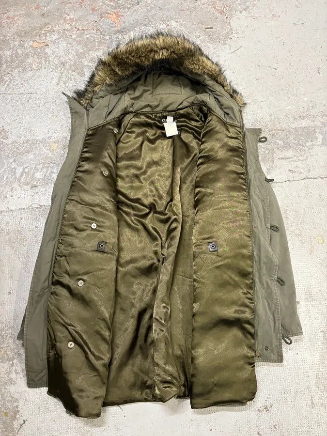 Dolce & Gabbana AW2003 Dolce & Gabbana Fur Hooded Khaki Green Long Coat Size US L / EU 52-54 / 3 - 7 Thumbnail