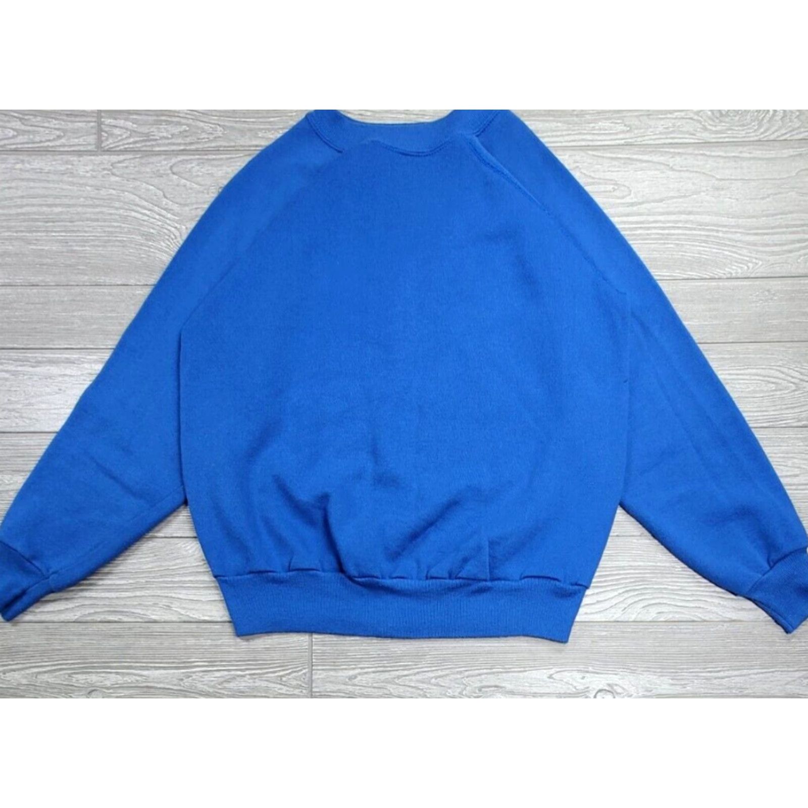 Vintage PANNILL Sweatshirt VTG USA MADE Raglan Sleeve Crew Neck Long Sleeve Size L UNISEX Blue Cotton Polyester Fleece USA Theme Men/Adult Size US L / EU 52-54 / 3 - 2 Thumbnail