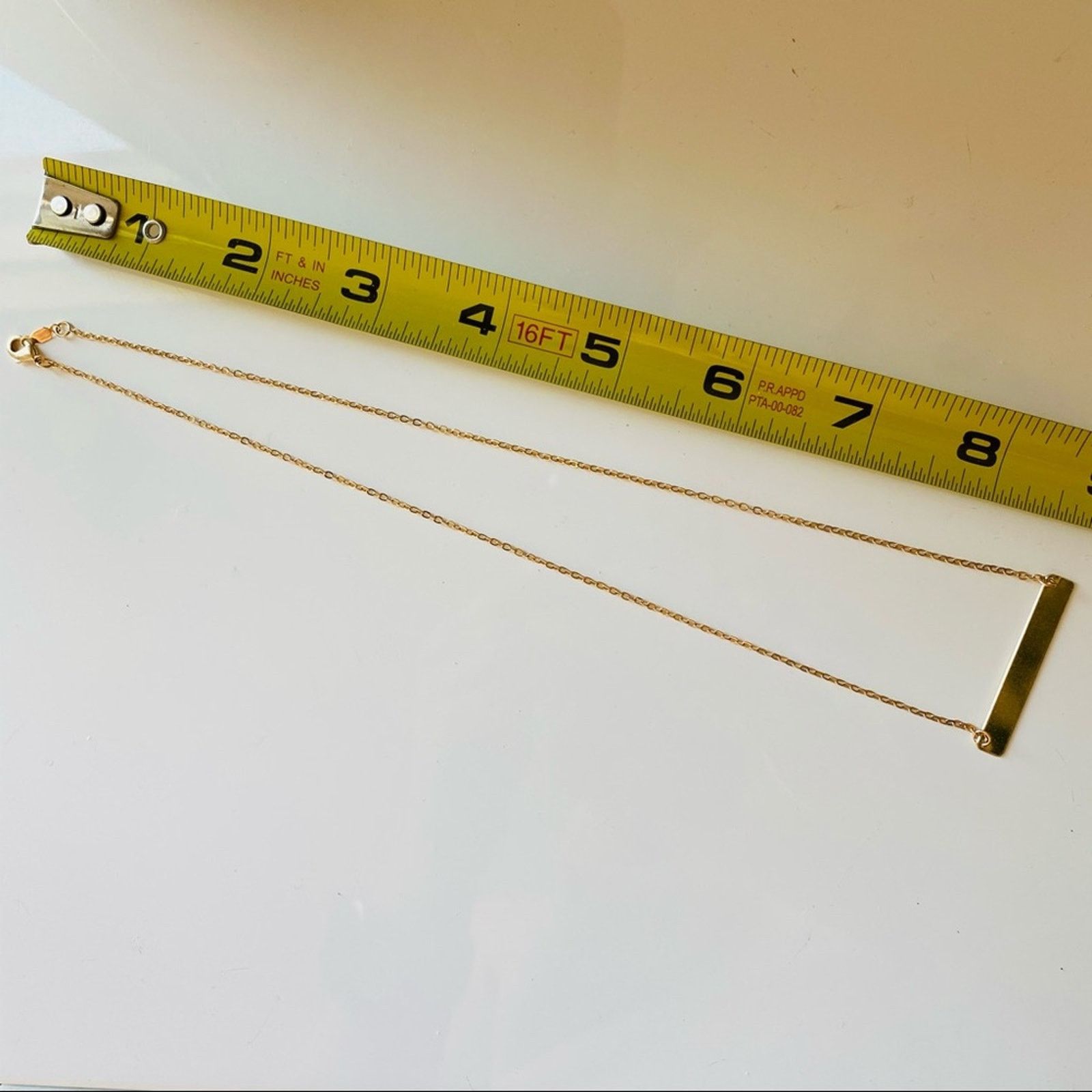 Nordstrom NORDSTROM Gold Bar Plate Charm Pendant Necklace Jewelry Size ONE SIZE - 4 Thumbnail