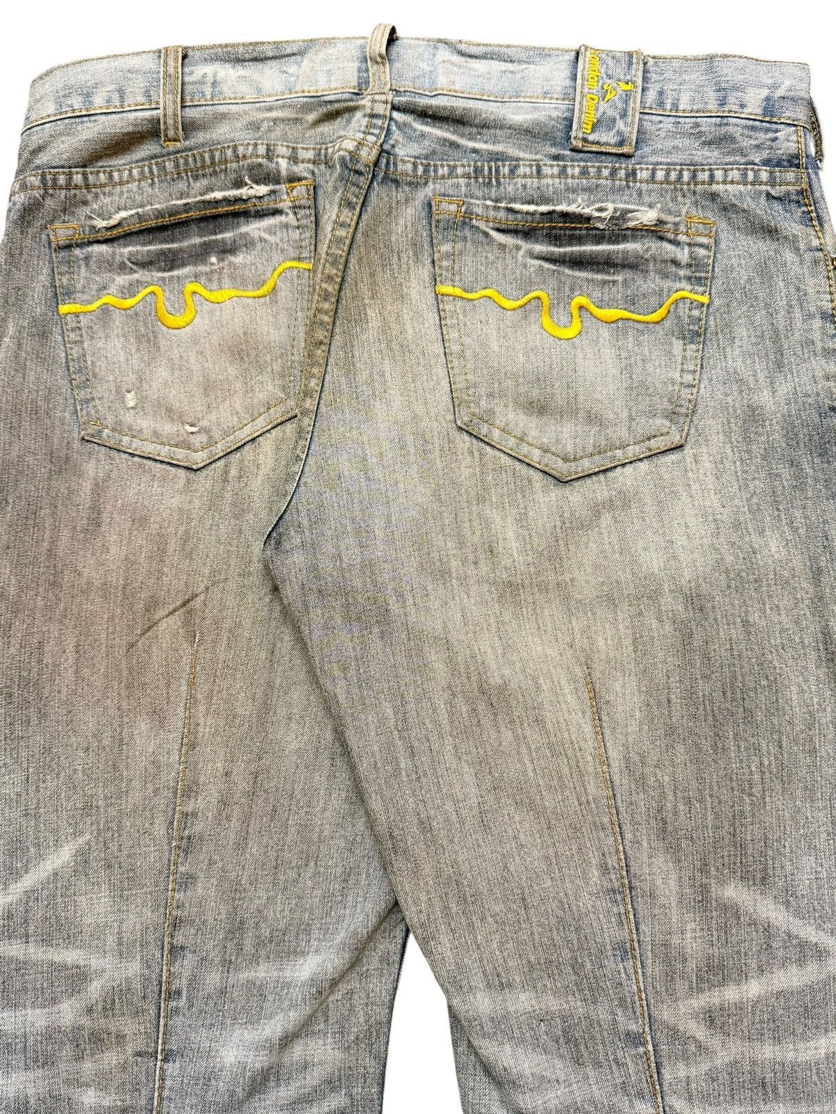 Hysteric Glamour Vintage Japanese Mud Dirty Wash Distress Wide Leg Baggy Size US 34 / EU 50 - 6 Thumbnail