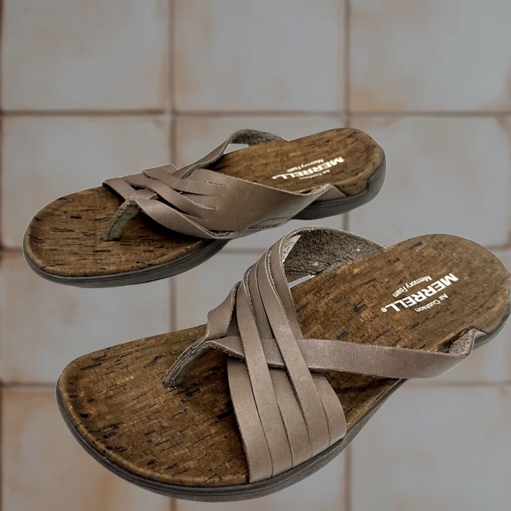 Merrell Merrell District Mahana Post Falcon Sandal Womens Size 5 M Leather Breathable Comfort Plus Thong Shoes Size US 5 / IT 35 - 1 Thumbnail