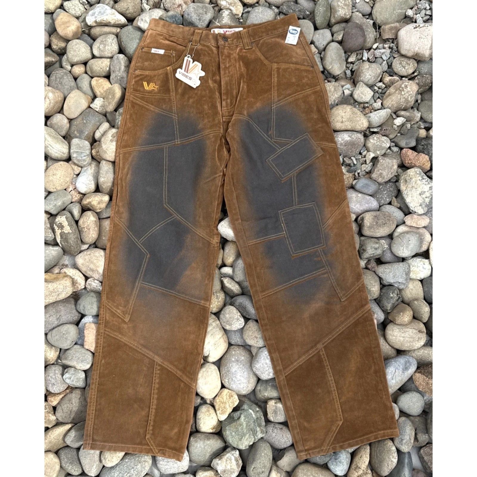 Vintage VINTAGE Vibes GL Gold Label Denim Jeans 90s Hip Hop Mens 32x32 Brown NWT Straight Shirt Size US 32 / EU 48 - 2 Thumbnail