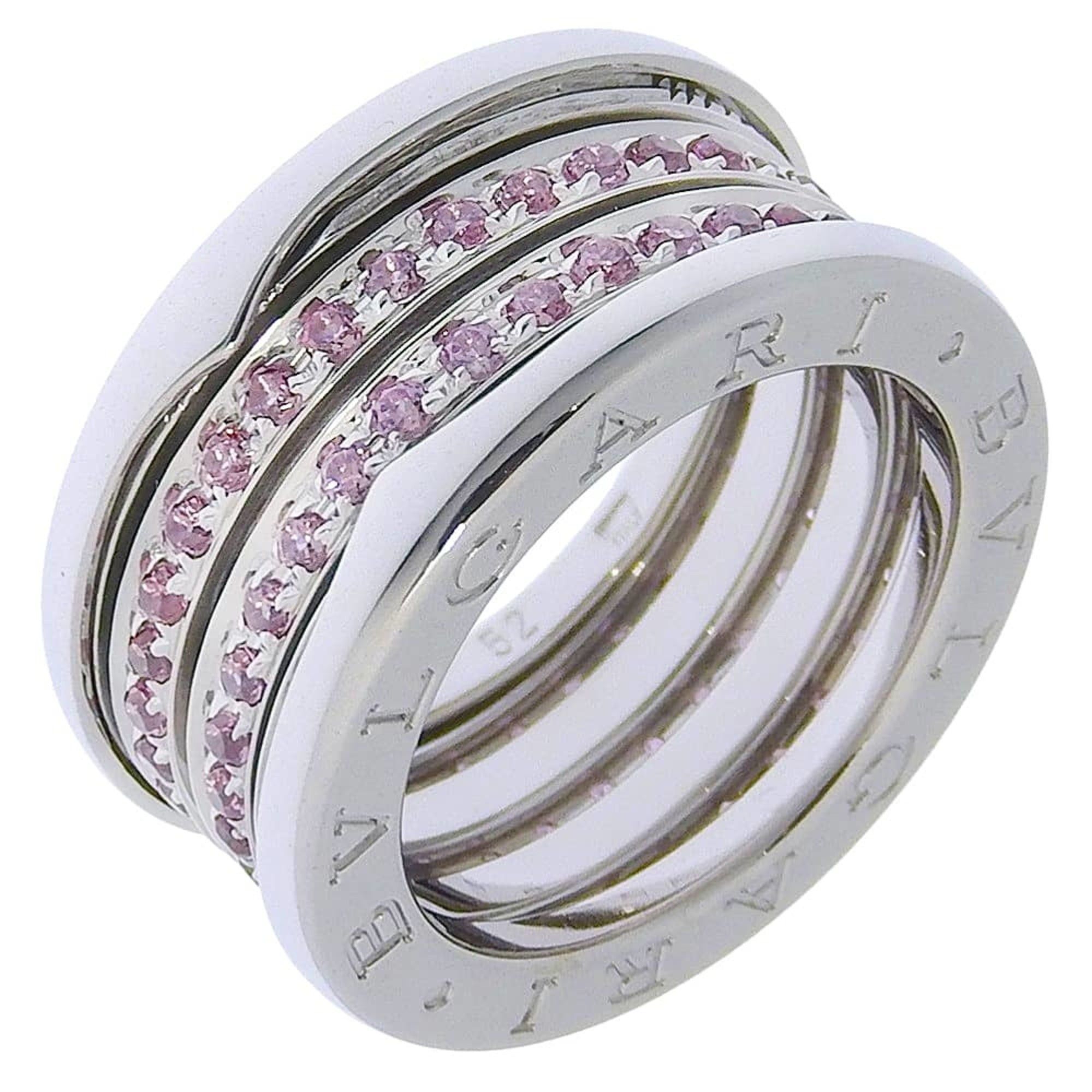 Bvlgari BVLGARI B-zero1 Ring, Size 11.5, 4-band design, 18K white gold with pink tourmaline, approx. 13.3g, Women's. Size ONE SIZE - 1 Thumbnail