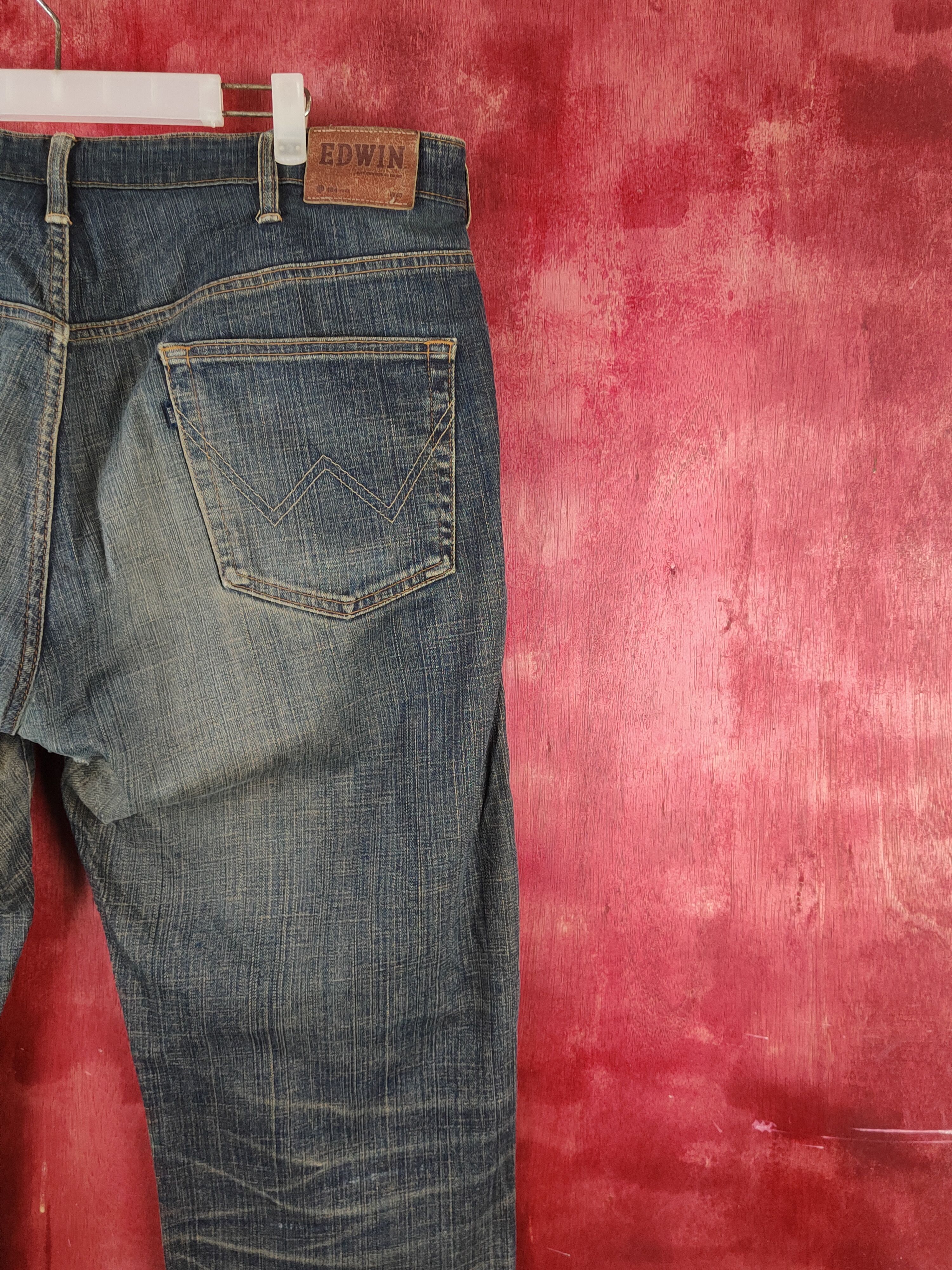 Edwin DL Edwin Dark Blue Faded Distressed Ripped Jeans #S2142 Size US 40 / EU 56 - 11 Thumbnail