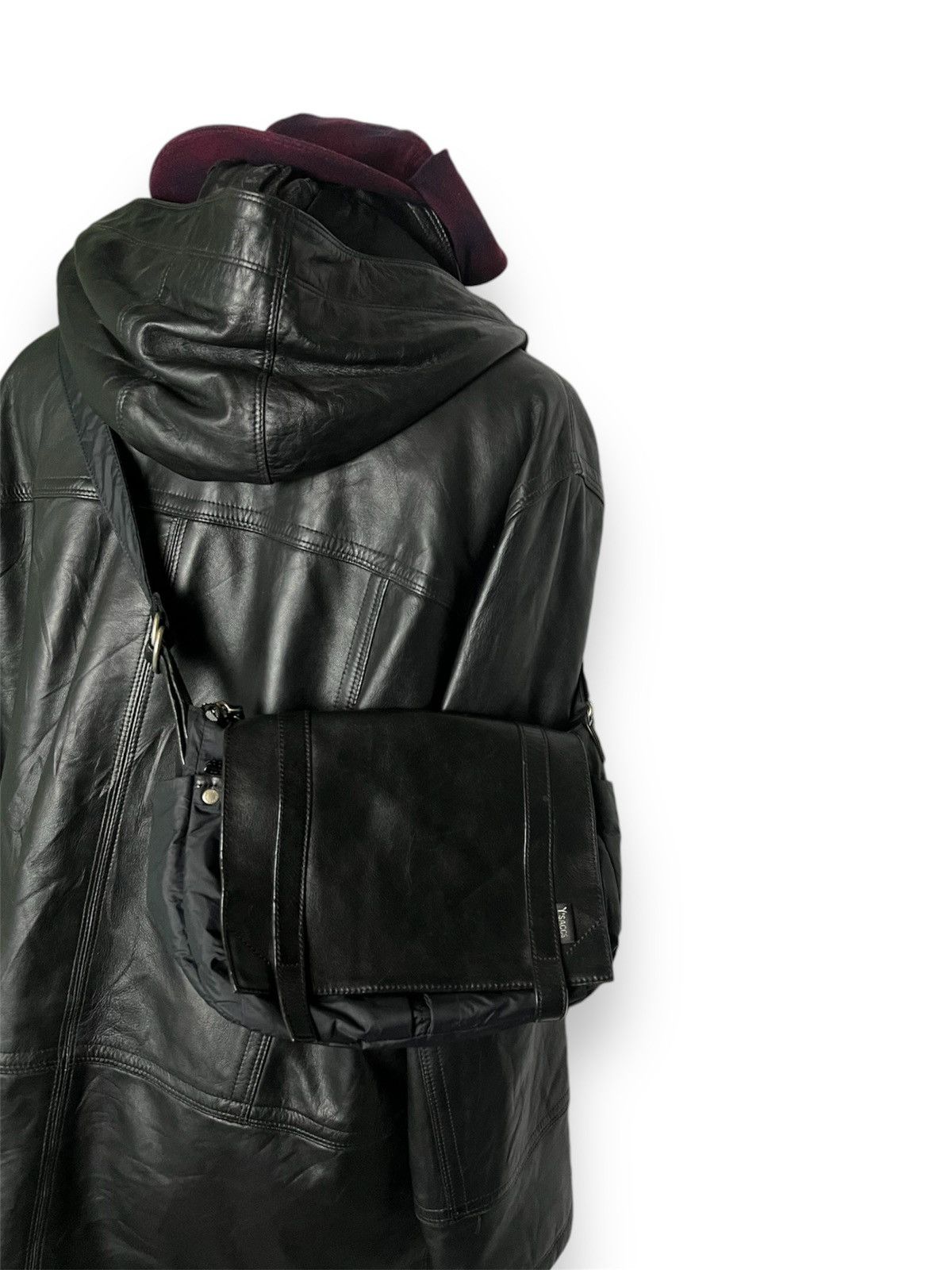 Y's × Yohji Yamamoto YOHJI YAMAMOTO LEATHER NYLON SLING BAG Size ONE SIZE - 2 Thumbnail
