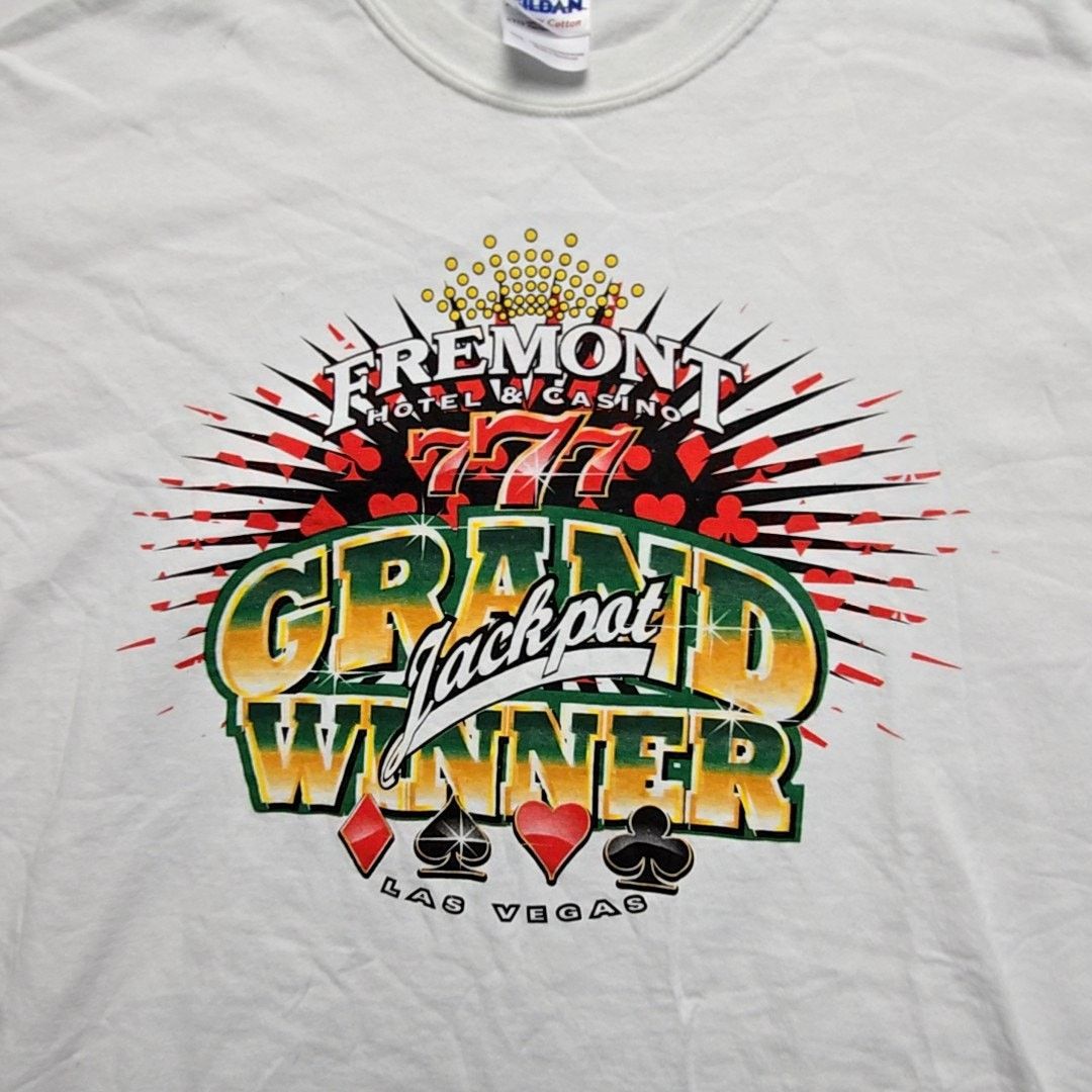 Gildan Fremont Casino Tee Grand Winner Las Vegas White XXL Y2K Size US XXL / EU 58 / 5 - 2 Thumbnail