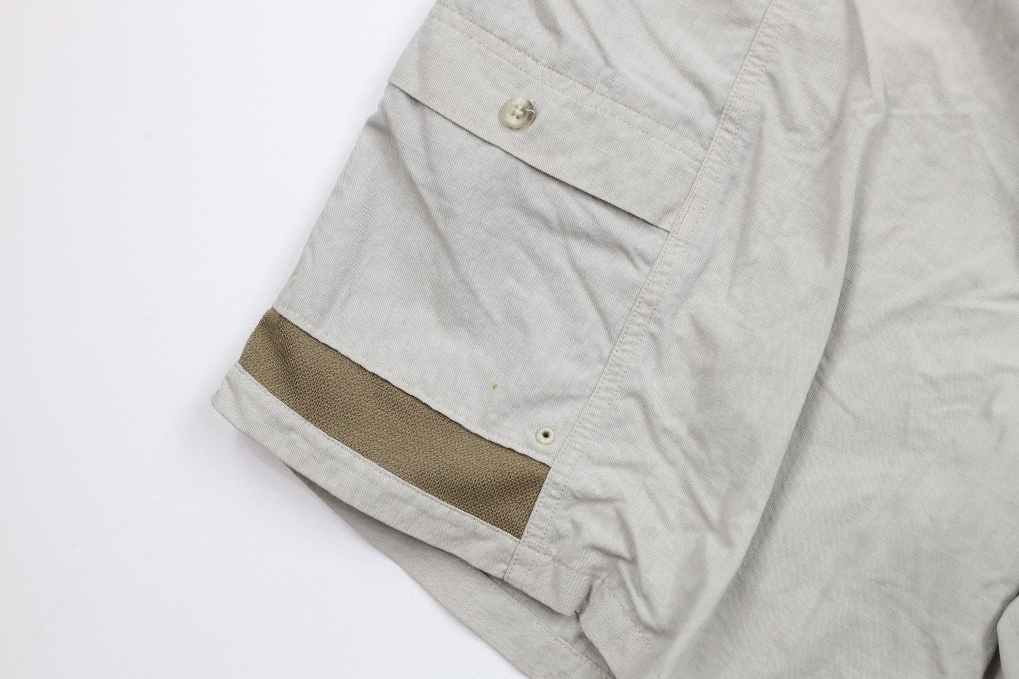 Columbia × Vintage Vintage 90s Columbia Above Knee Ripstop Cargo Shorts Beige Size US 34 / EU 50 - 5 Thumbnail
