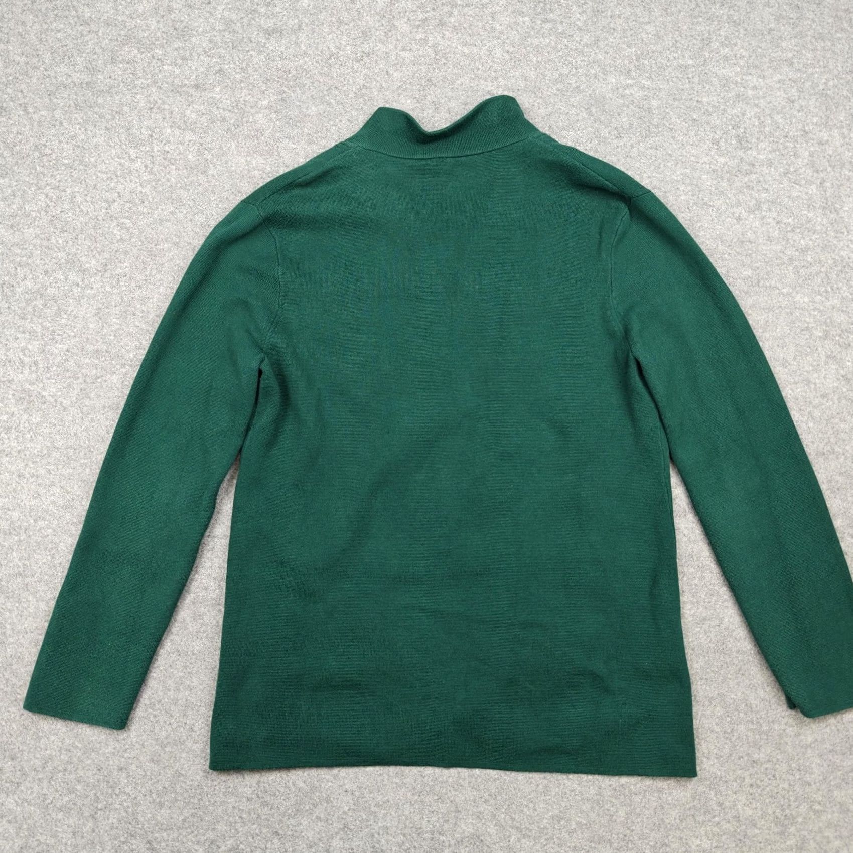 J.Crew J. Crew Cardigan Womens XL Green 100% Cotton Knit Collared Button Front Sweater Size XL / US 12-14 / IT 48-50 - 5 Thumbnail