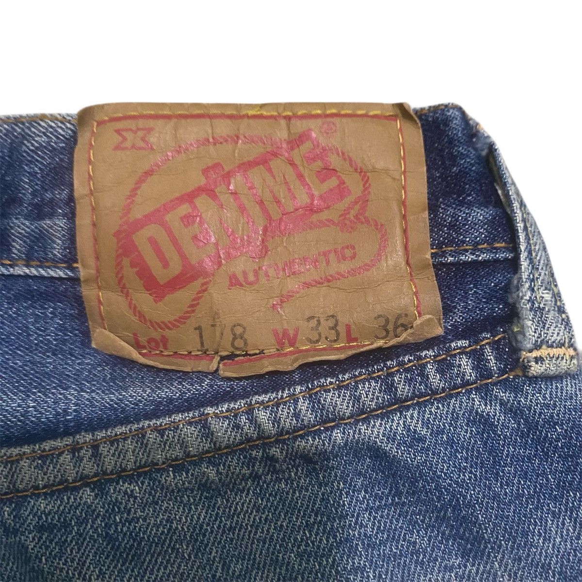 Denime ‼️LAST DROP‼️Denime Lot178 Selvedge Faded Distressed Denim Size US 31 - 17 Thumbnail